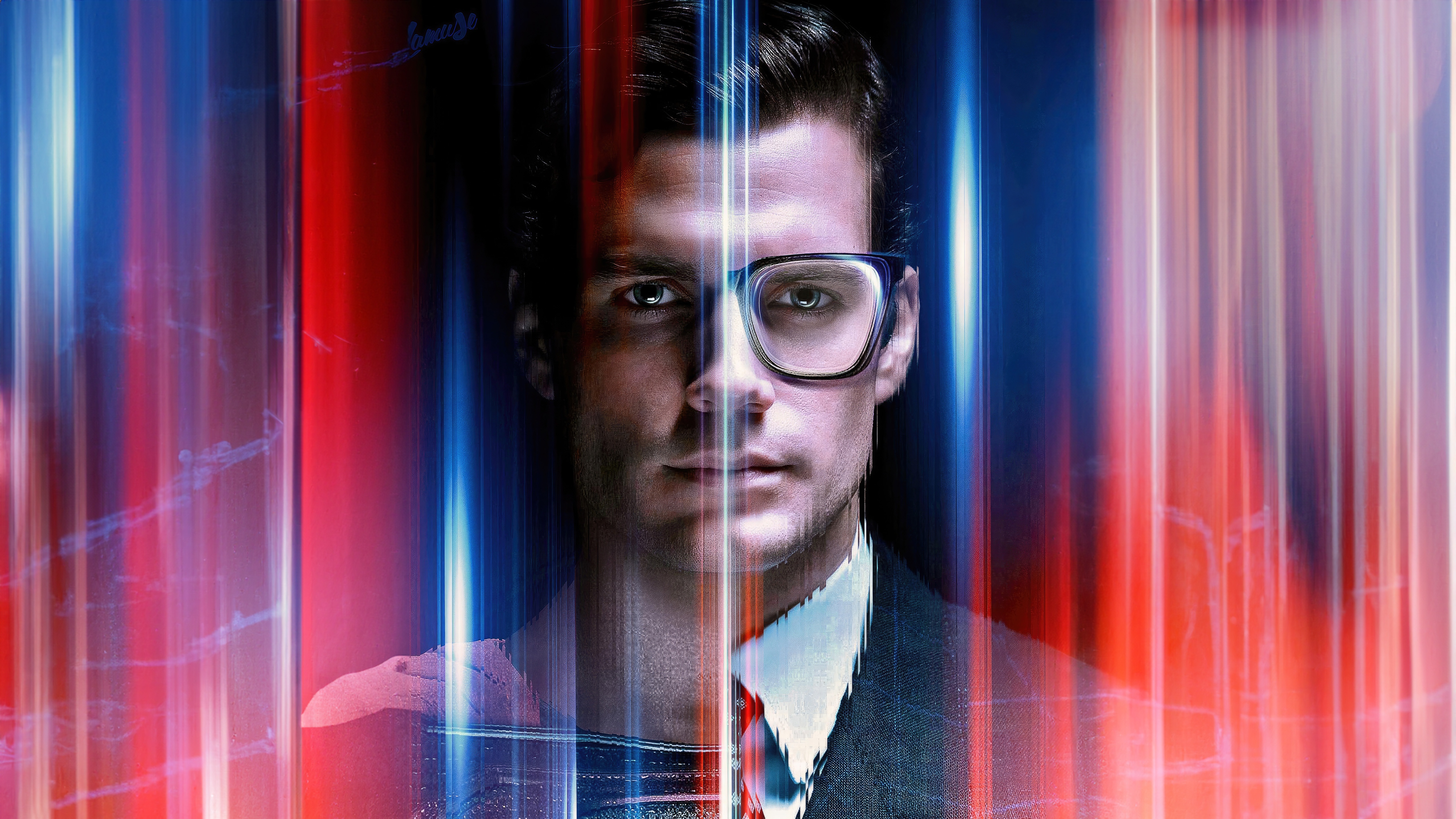 Superman Clark Kent Split Face HD Wallpaper
