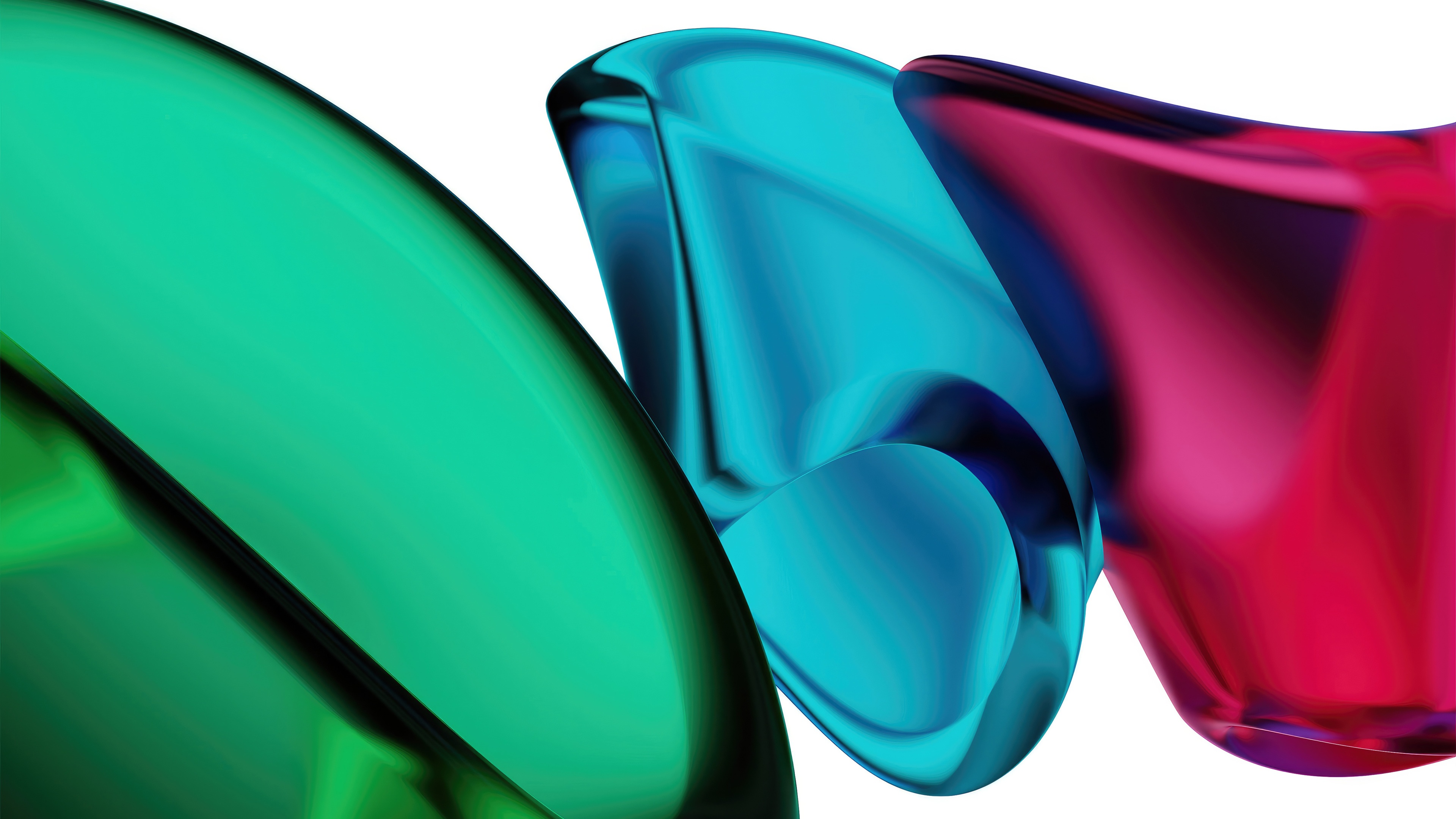Abstract 3D Glass Shapes HD Wallpaper