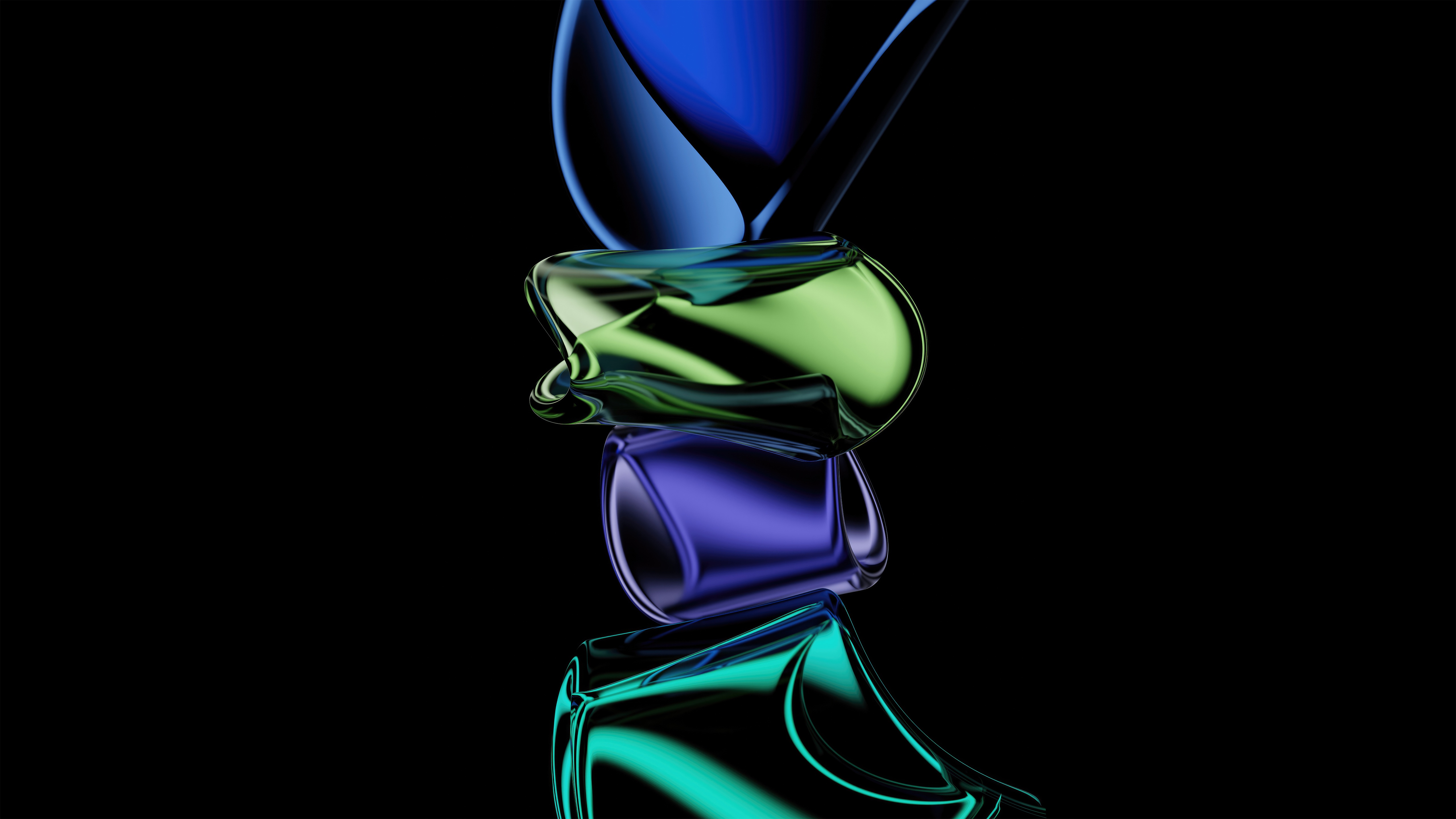 Abstract Dark Glass Oled HD Wallpaper