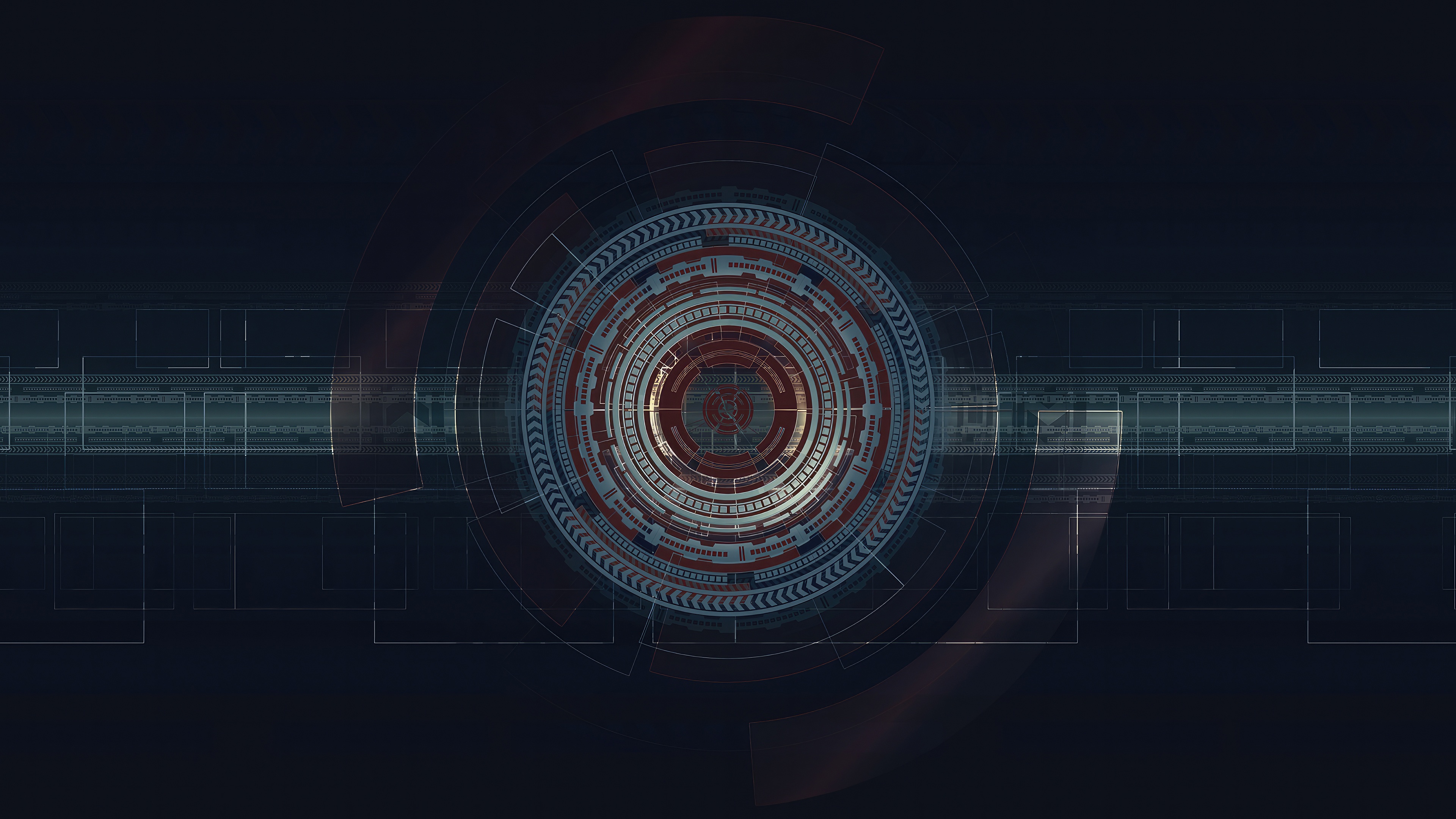 Abstract Reactor with Geometric Patterns HD Wallpaper