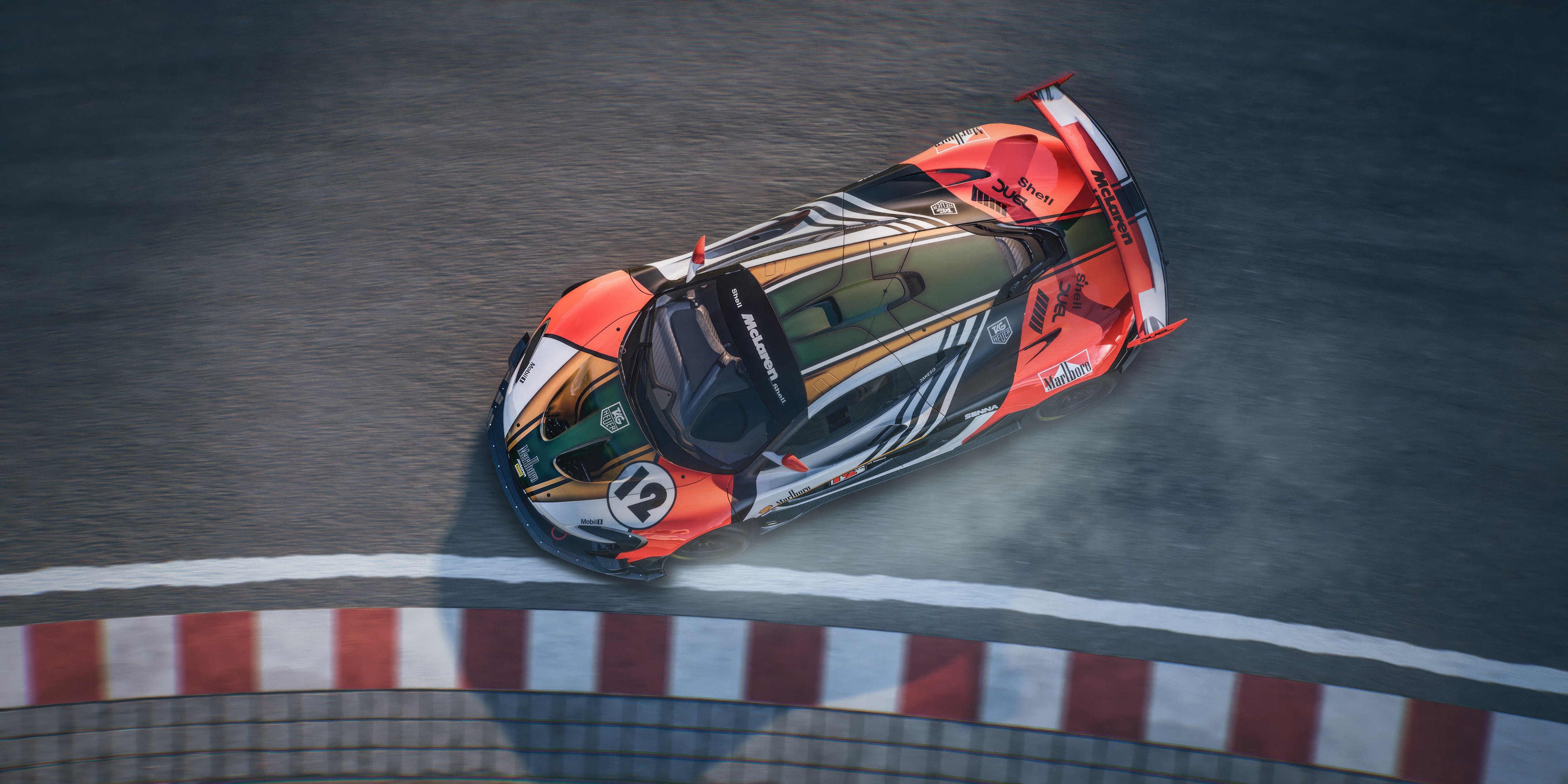 McLaren P1 Senna race car on track HD Wallpaper