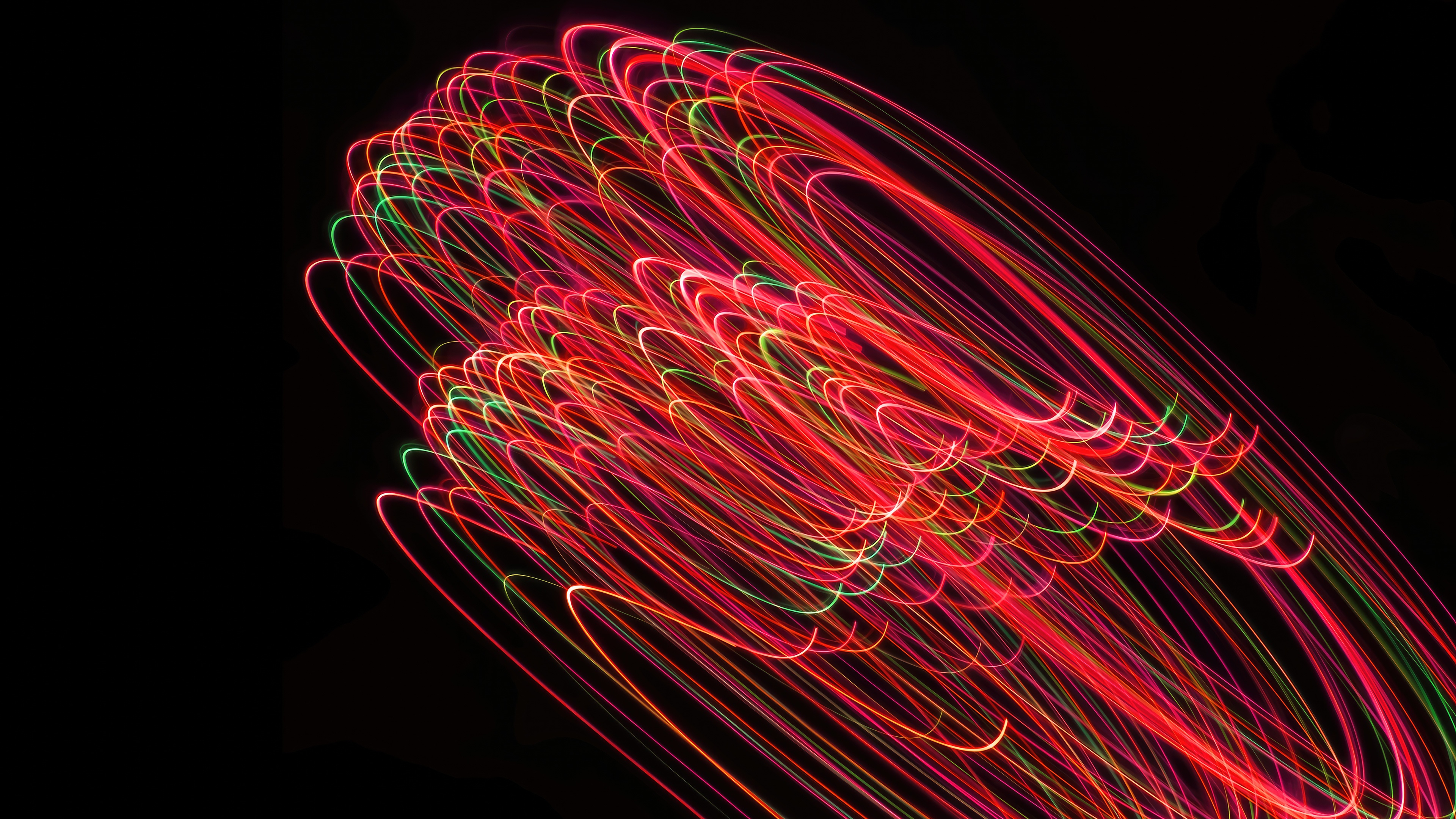 Light painting with red and green streaks HD Wallpaper