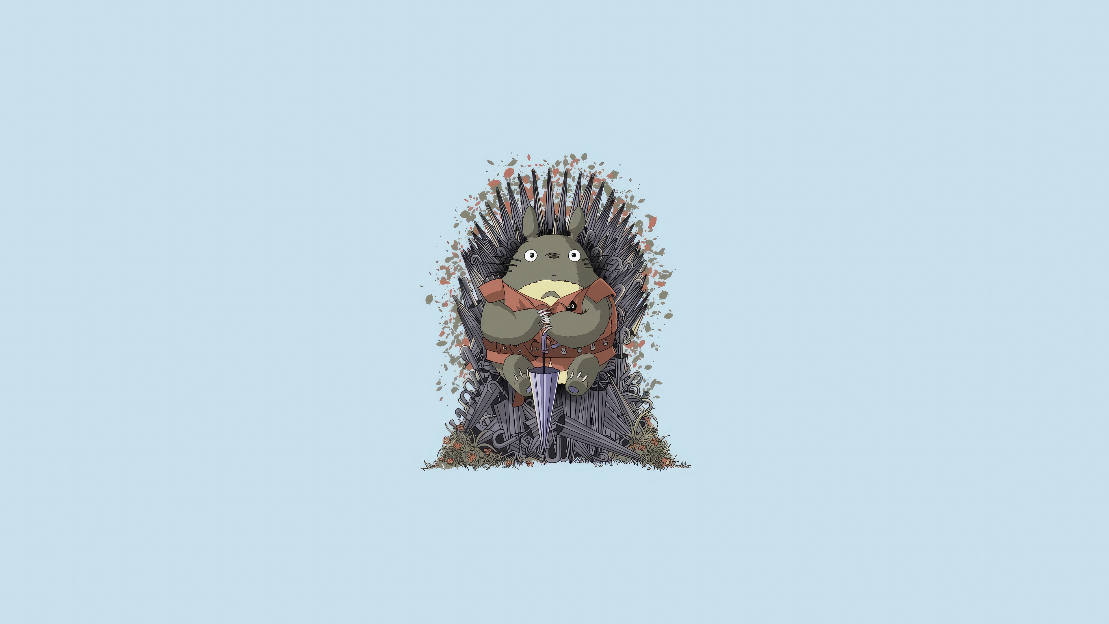 Totoro on the Iron Throne HD Wallpaper