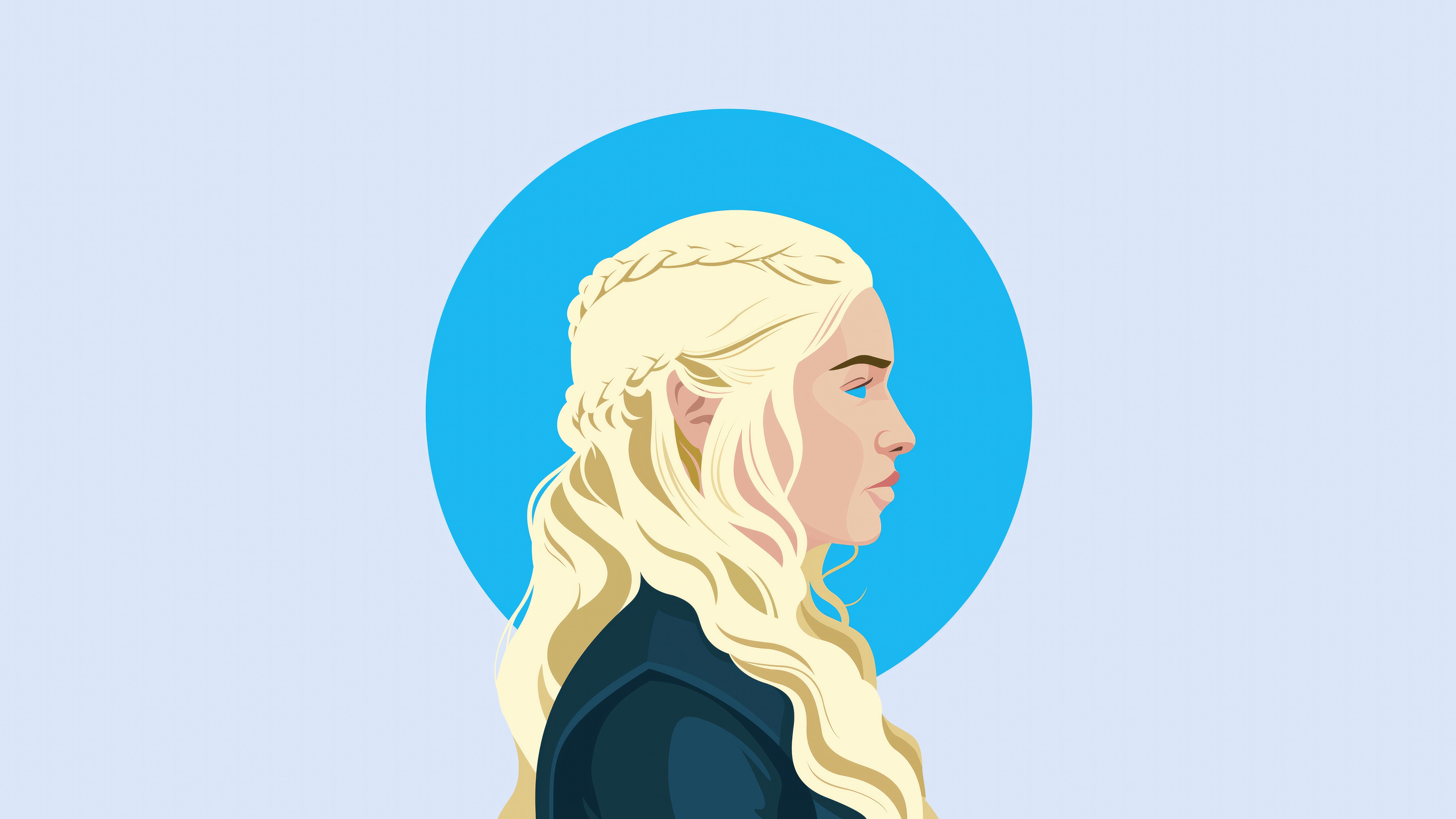 Daenerys Targaryen from Game of Thrones Minimalist Art HD Wallpaper