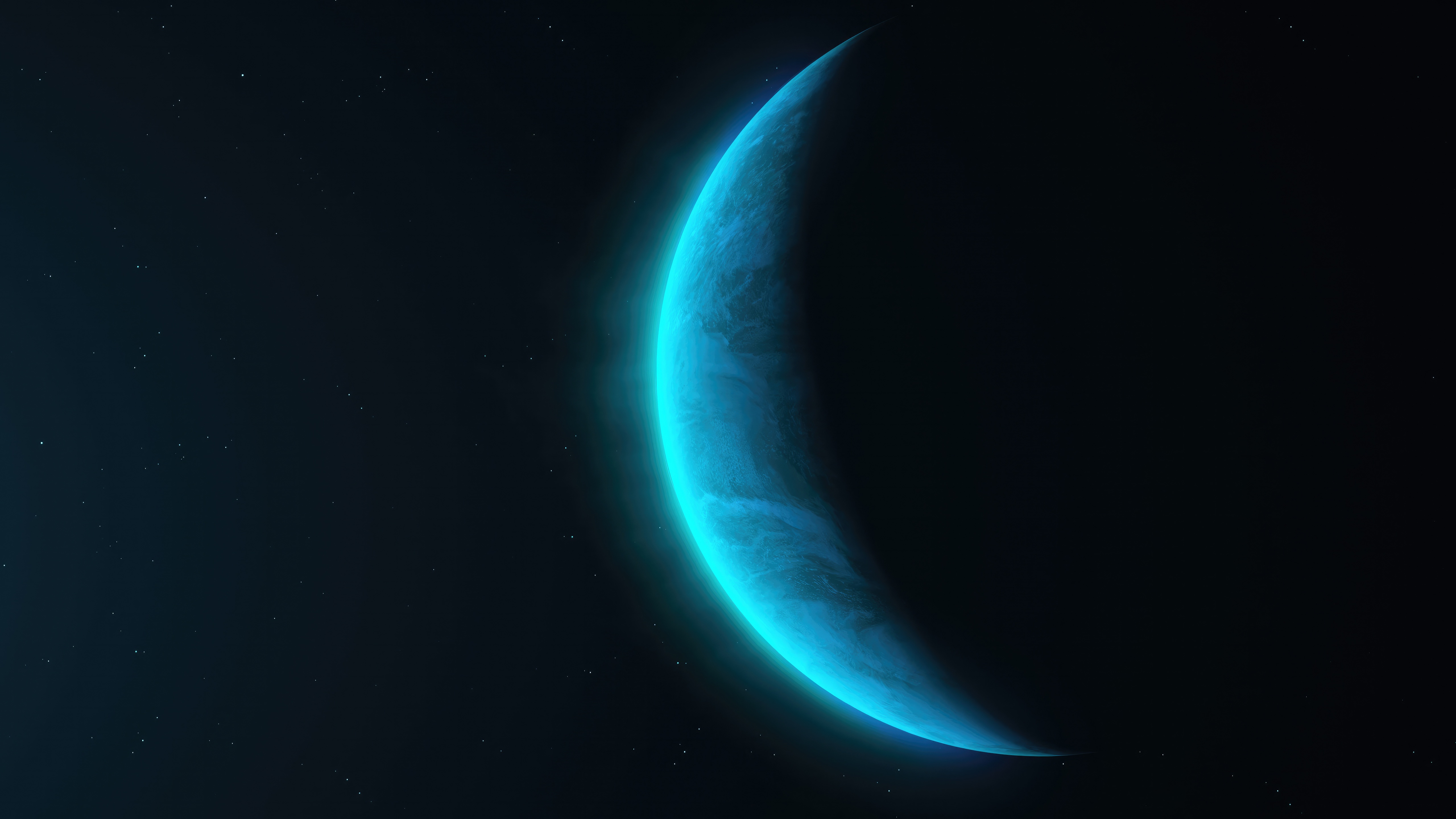 Alien Planet in Deep Space HD Wallpaper