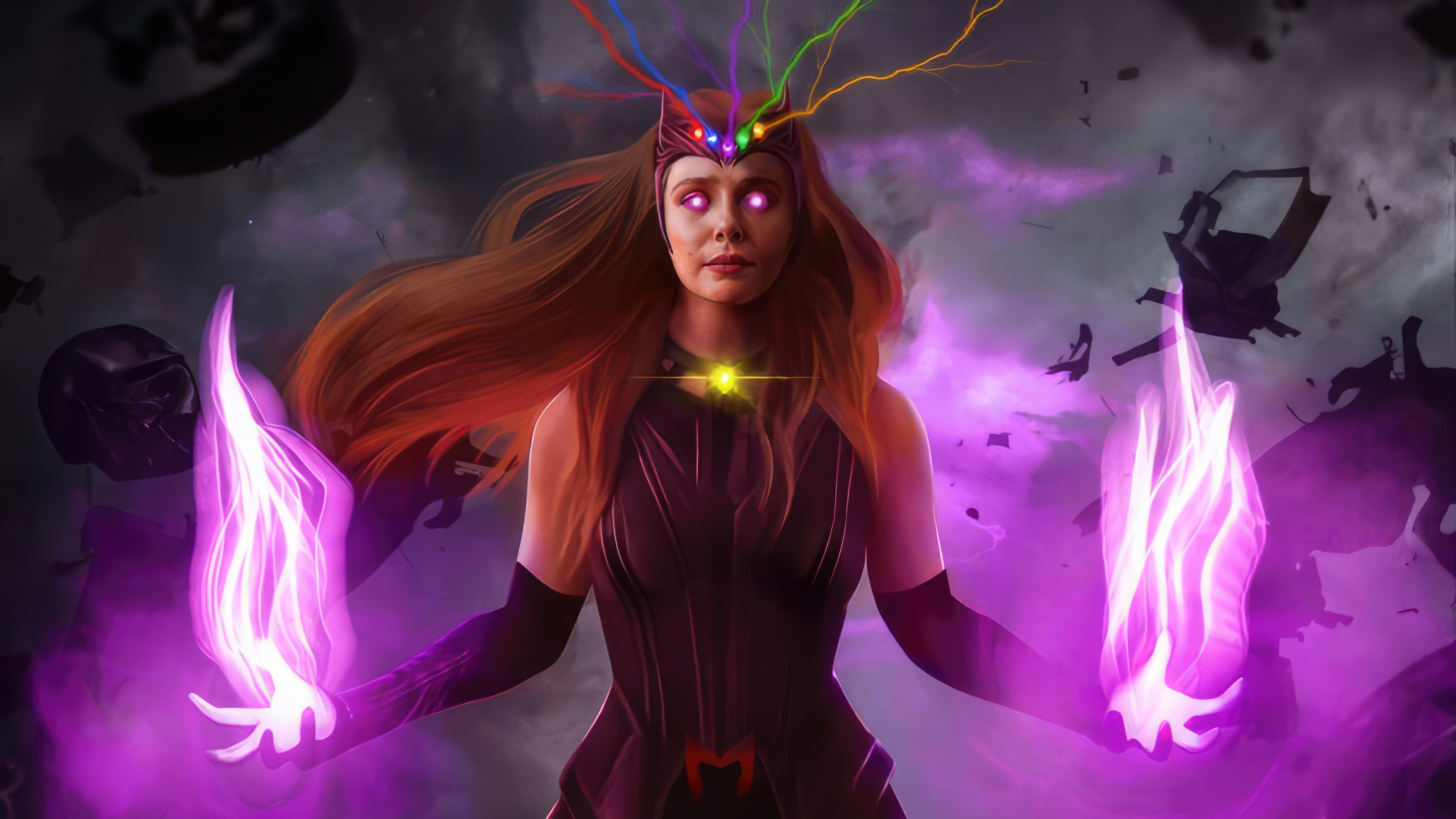 Scarlet Witch Unleashes Her Powers HD Wallpaper