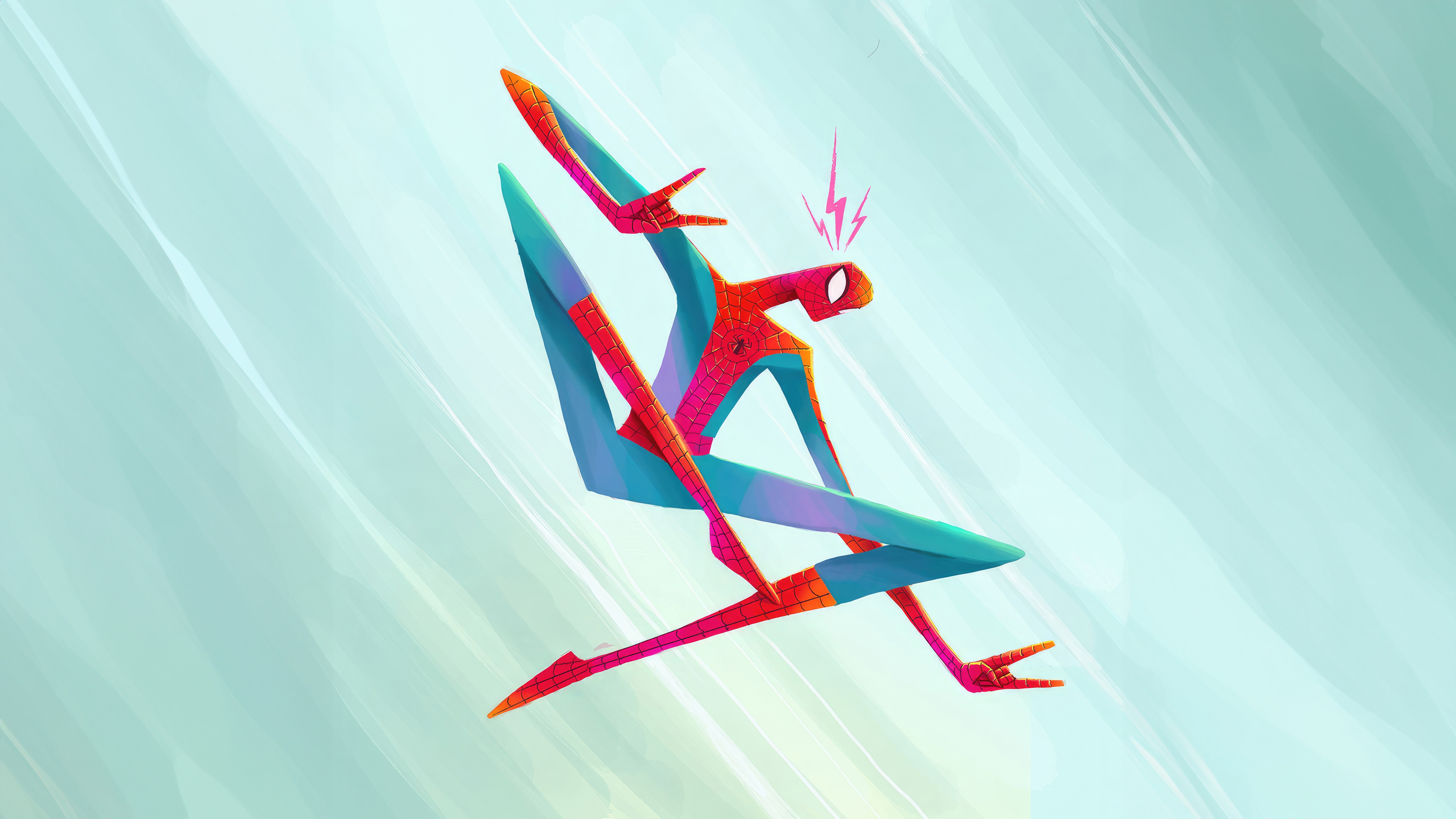Minimalist Spider-Man in Action HD Wallpaper