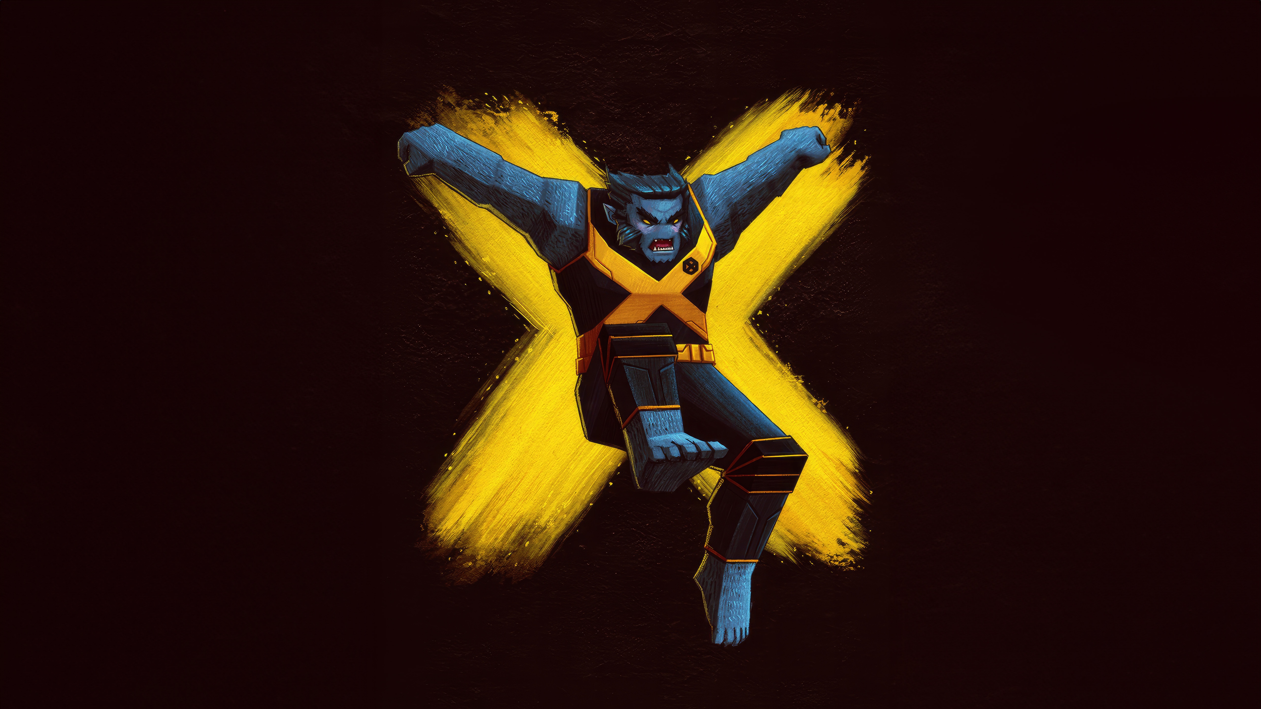Beast X-Men Minimalist Art HD Wallpaper
