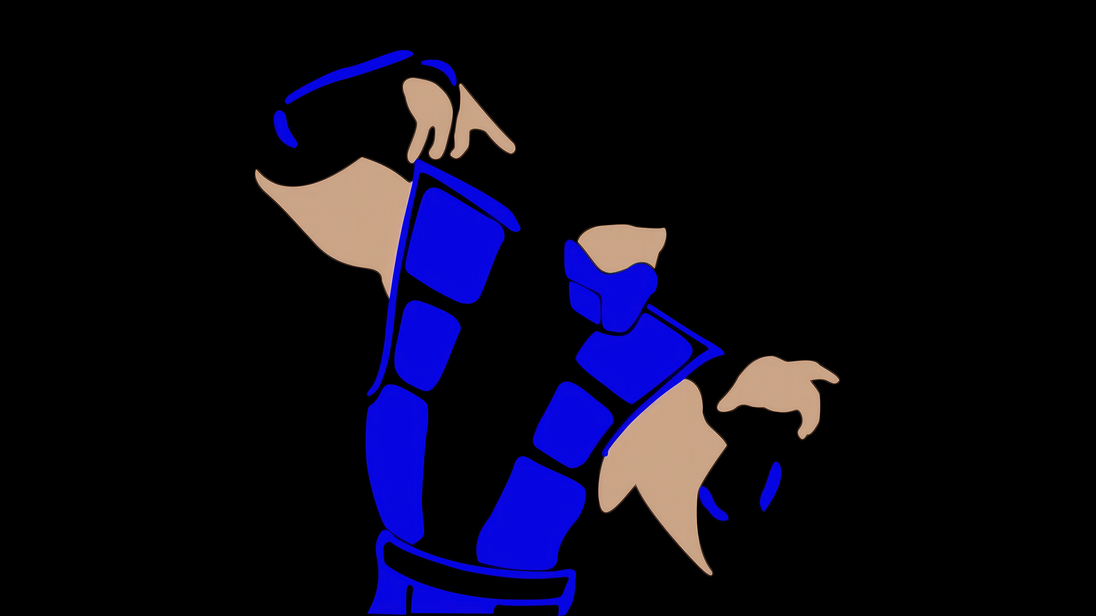 Mortal Kombat Sub Zero Minimalist Art HD Wallpaper