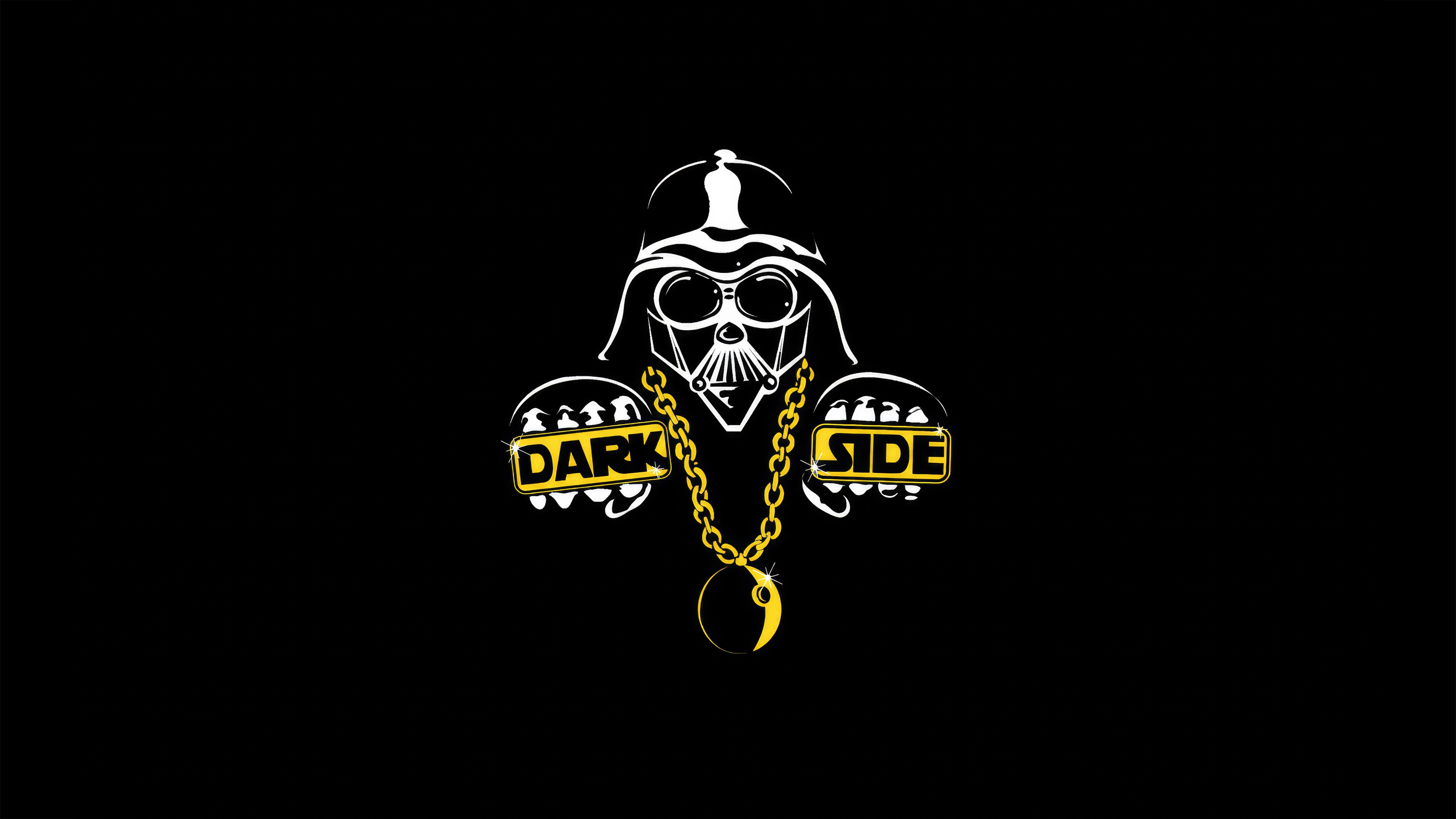 Darth Vader with "Dark Side" chain and Death Star pendant HD Wallpaper