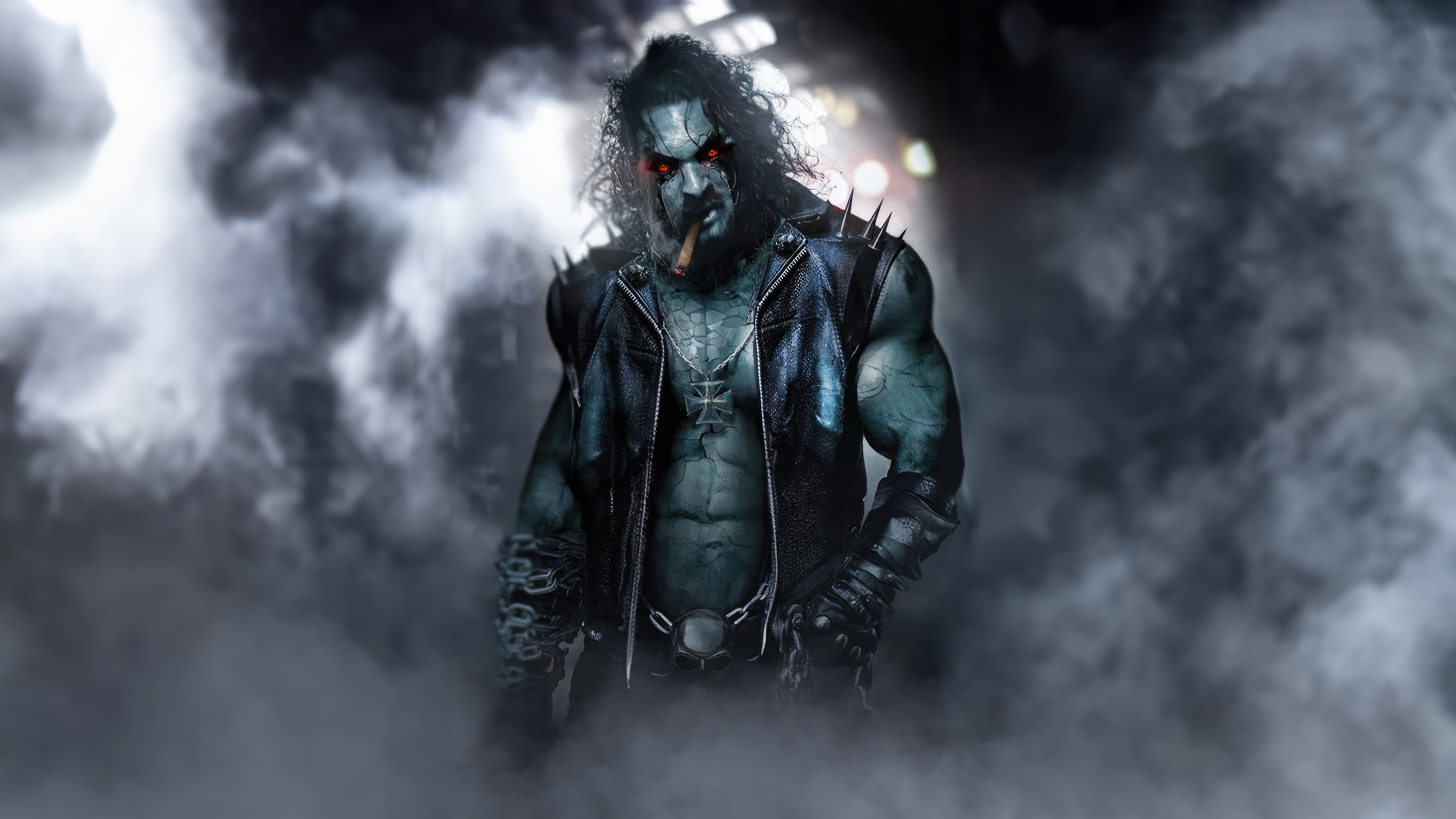 Lobo from DC Comics smoking a cigar HD Wallpaper
