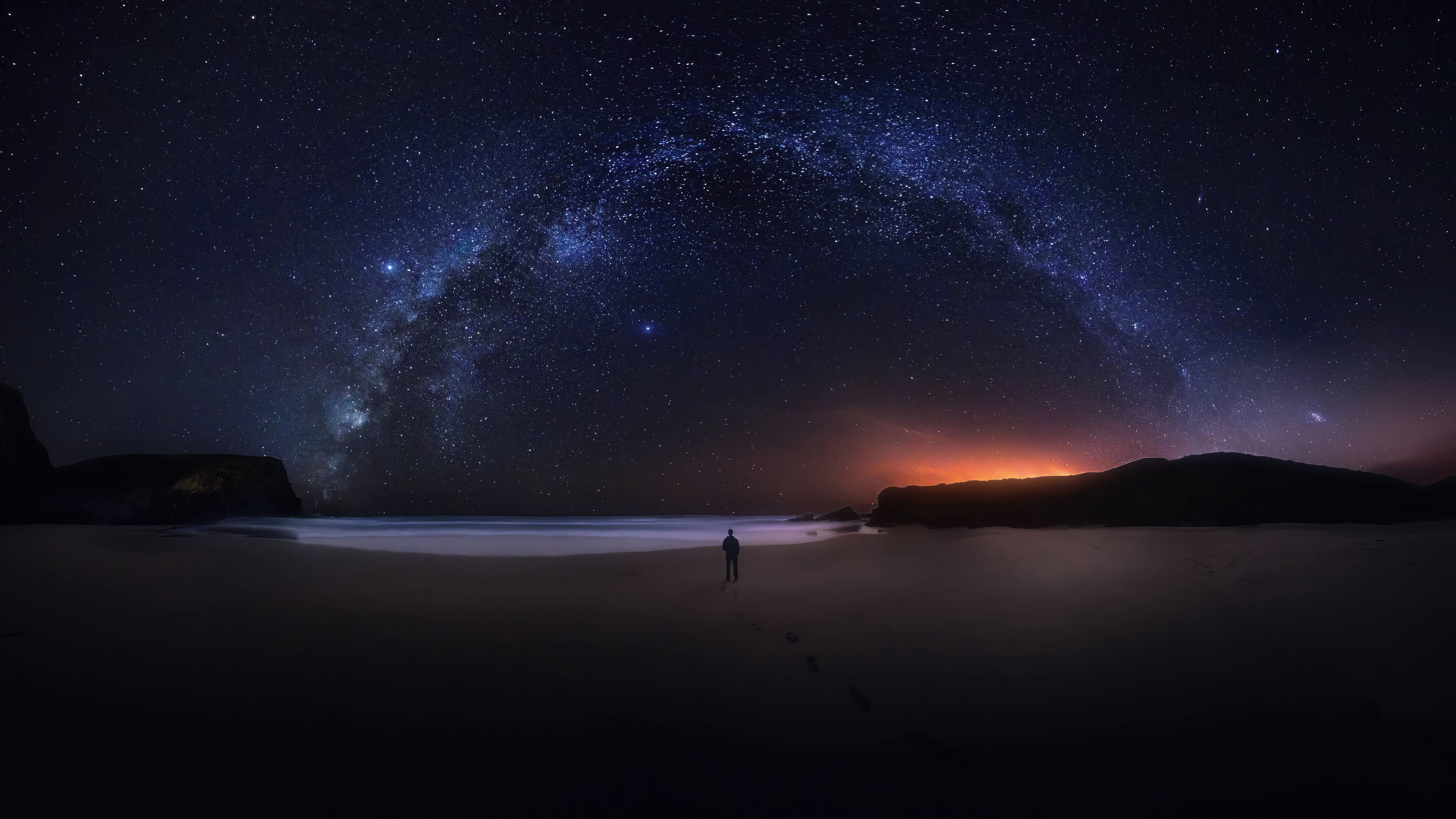 The Milky Way Over The Southwestern Alentejo And HD Wallpaper