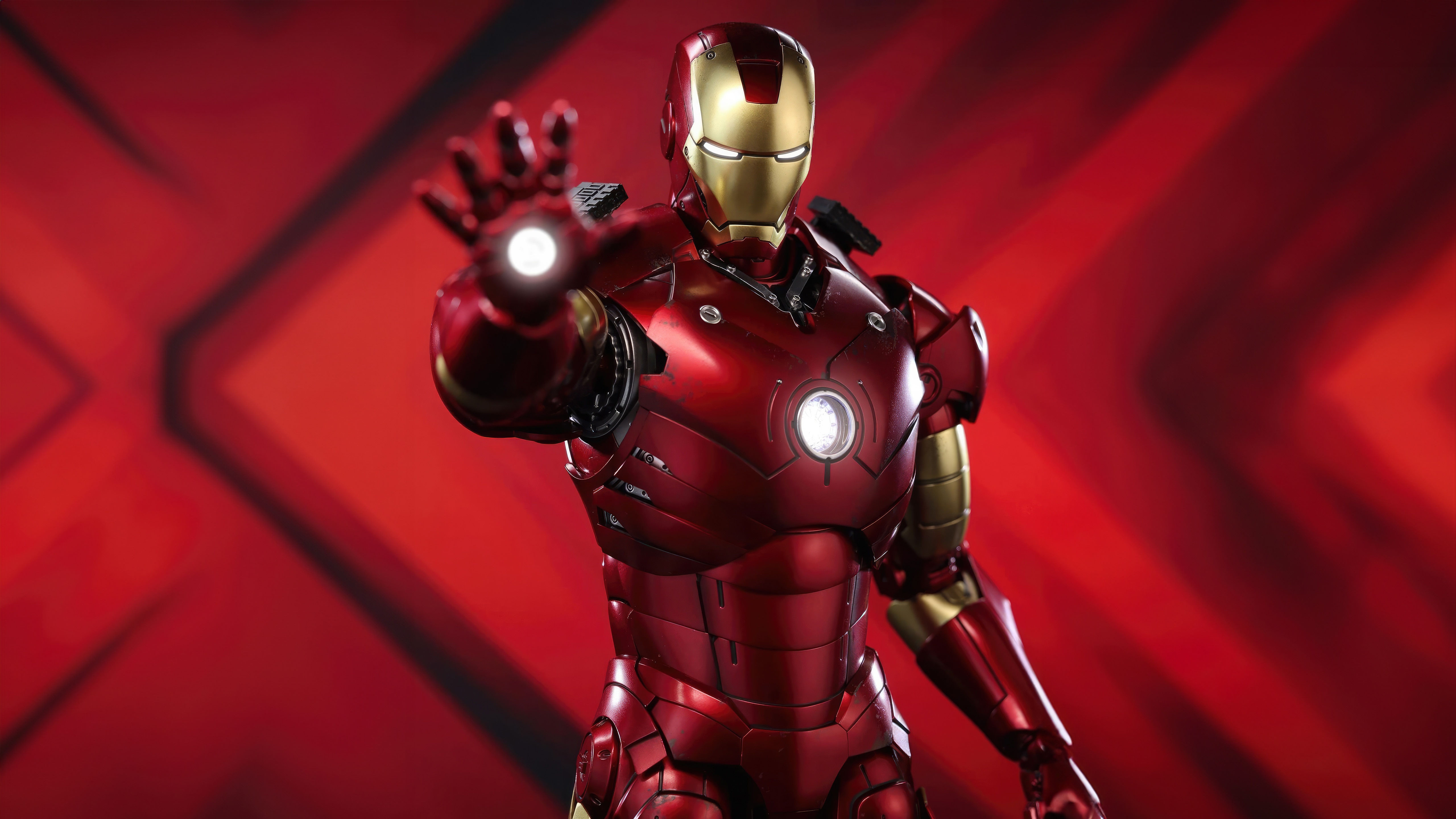 Iron Man in his red and gold suit HD Wallpaper