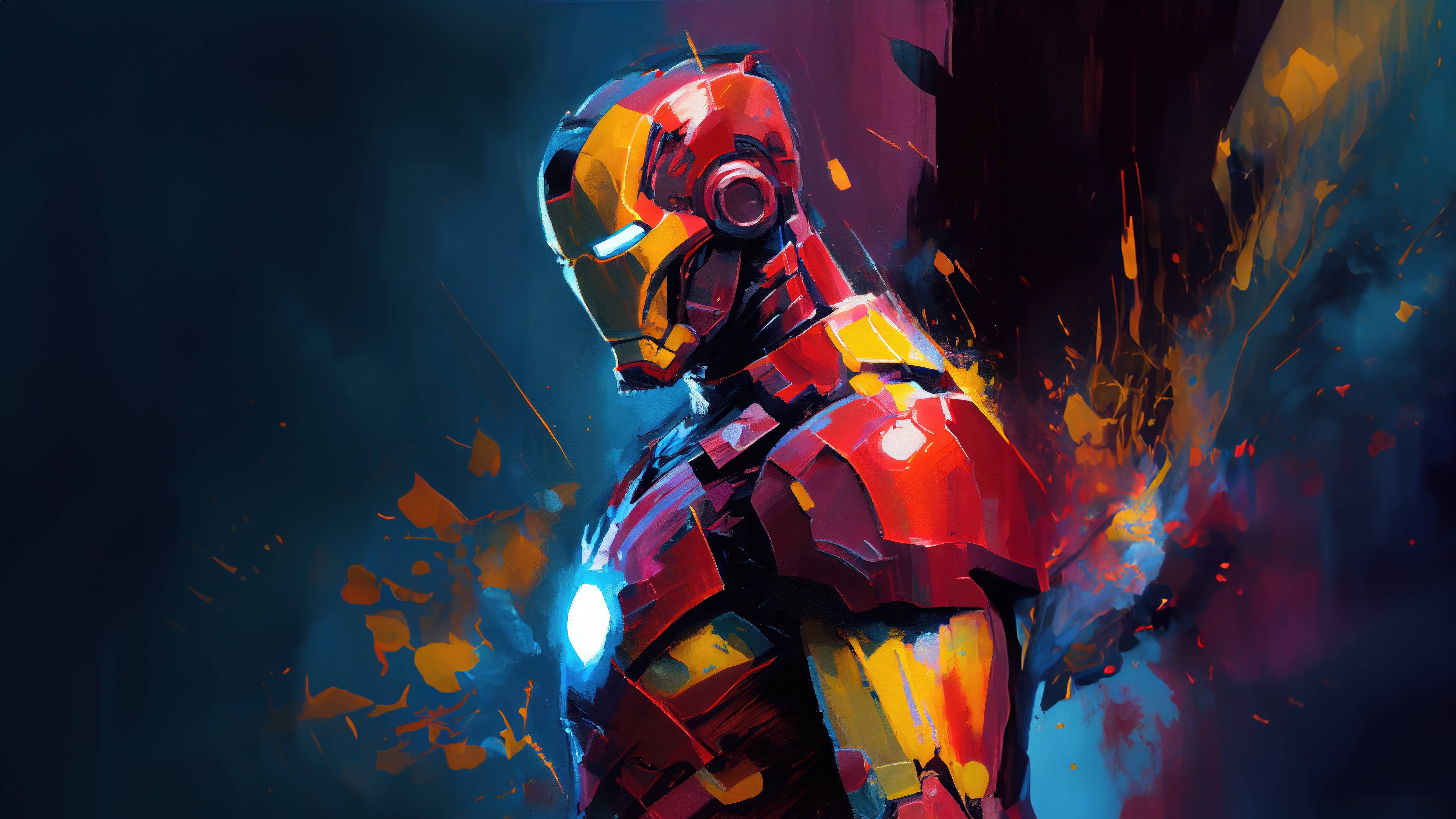 Abstract Portrait of Iron Man HD Wallpaper