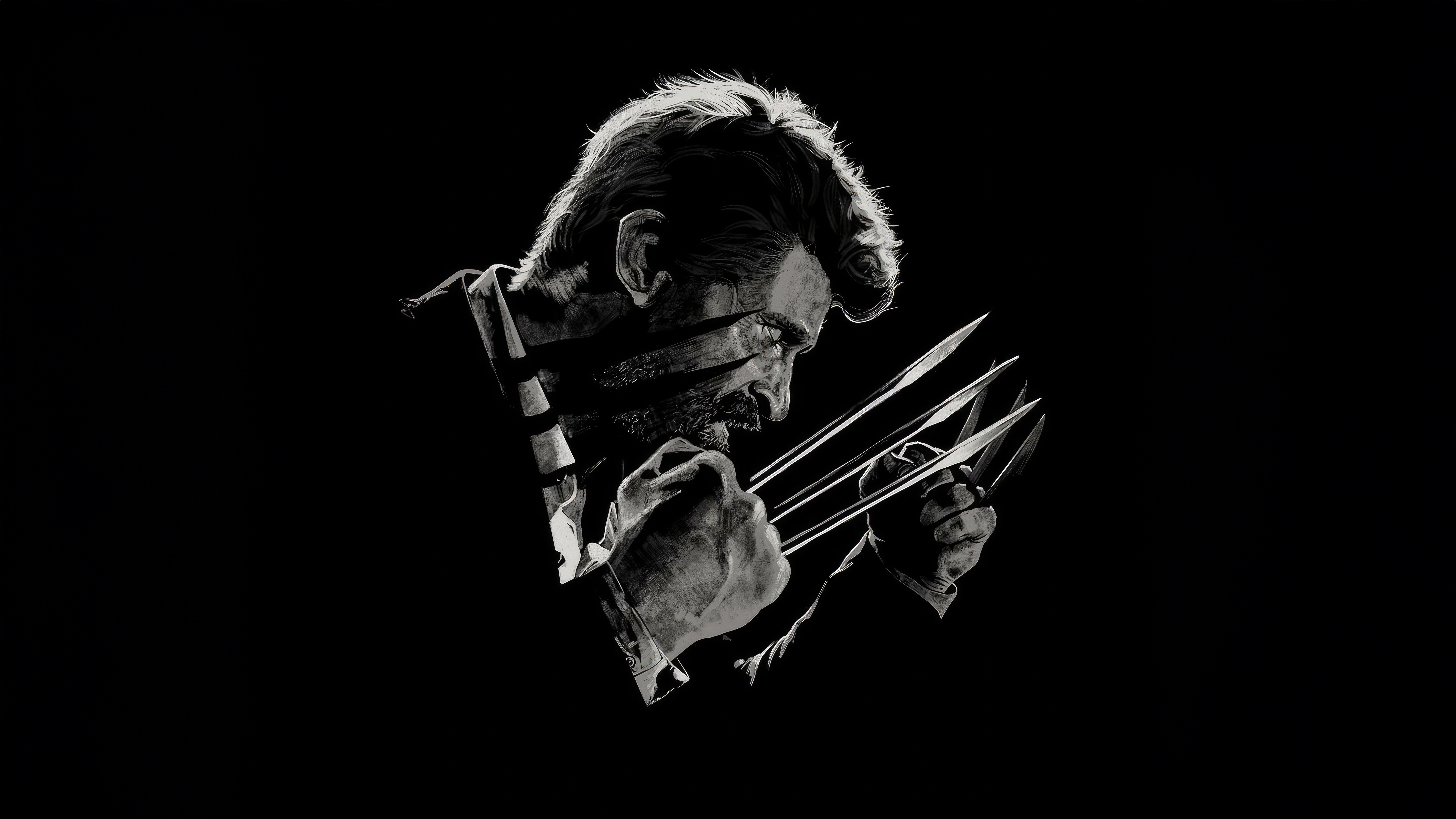 Logan with Claws HD Wallpaper