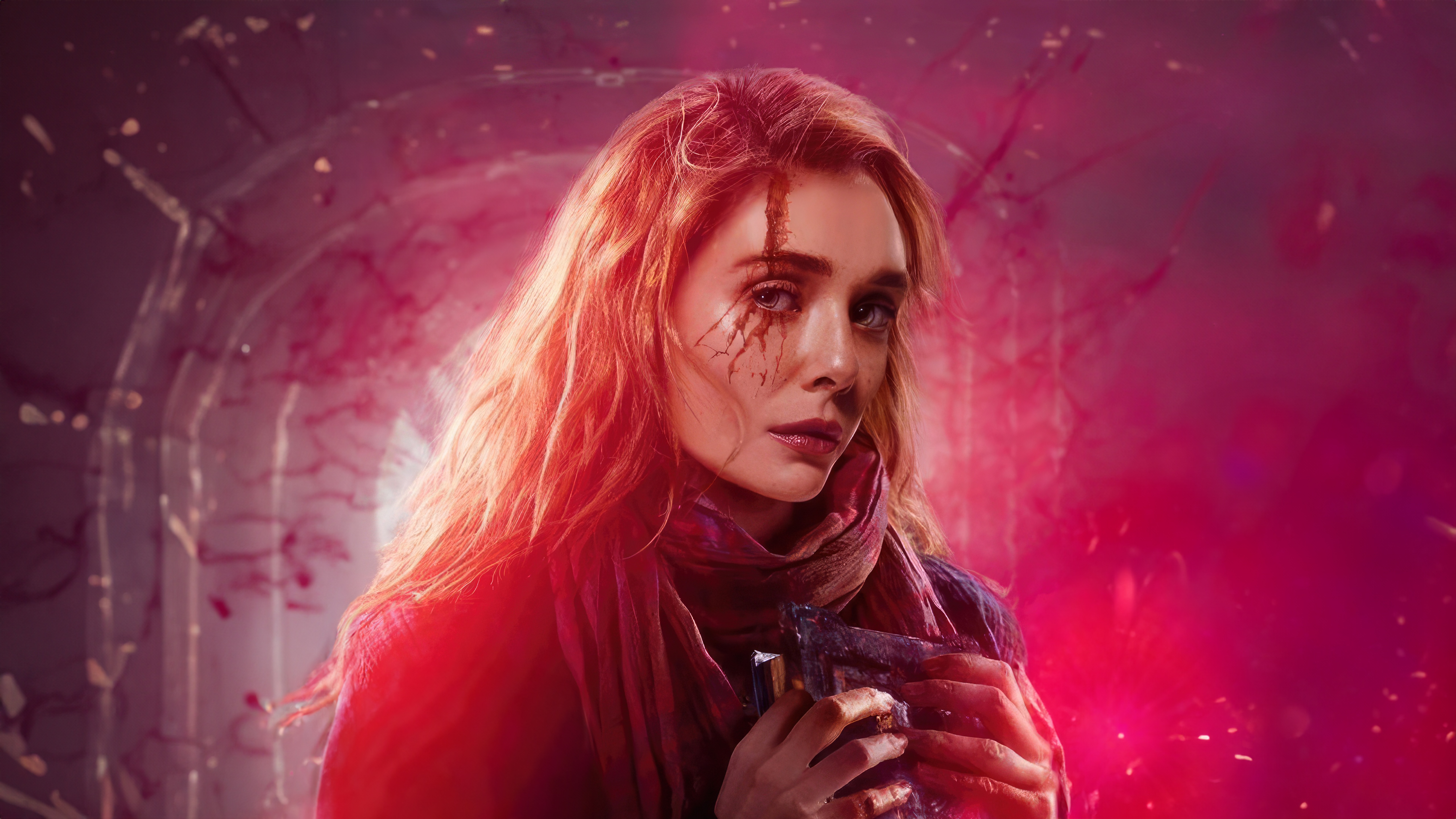 Scarlet Witch holding a book HD Wallpaper