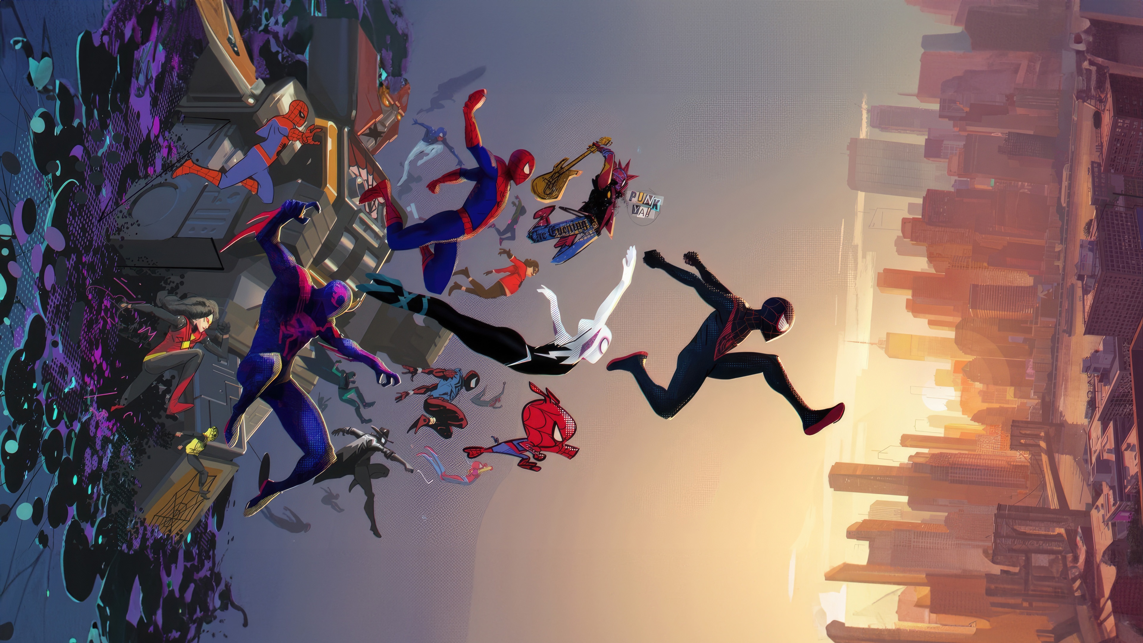 Spider-Man Across the Spider-Verse Multiverse HD Wallpaper