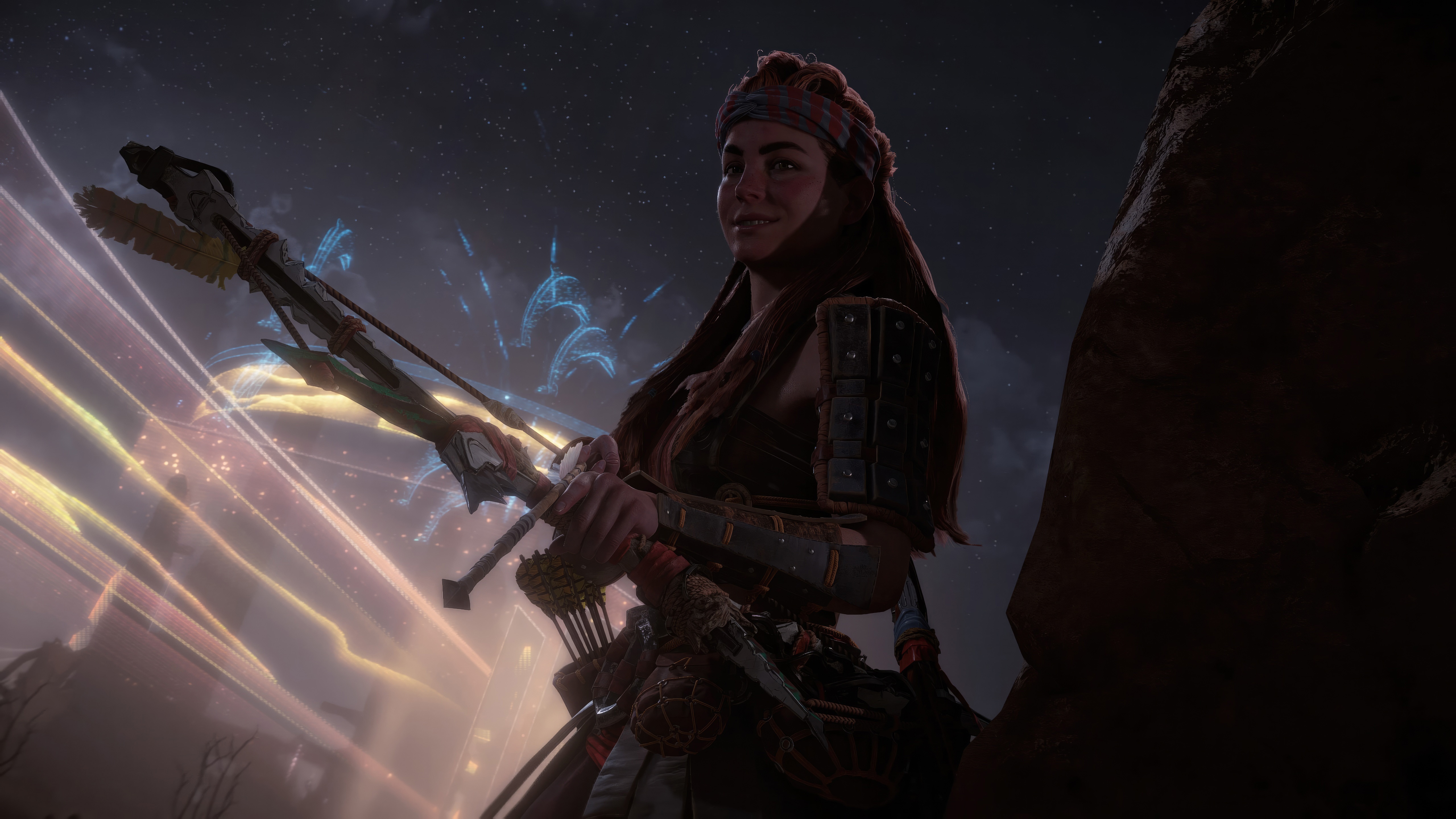 Aloy with a bow in Horizon HD Wallpaper