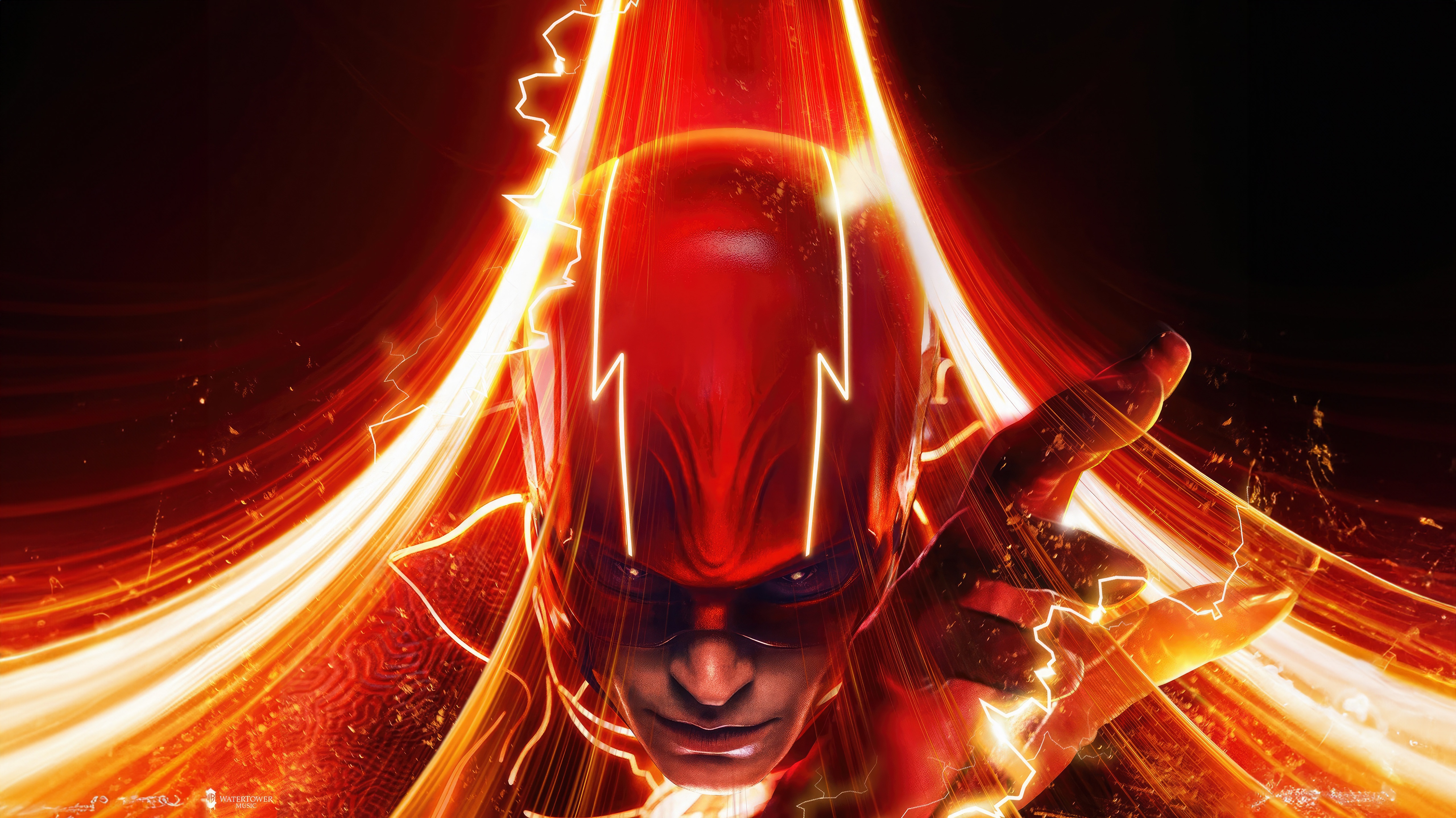 The Flash running with lightning effects HD Wallpaper