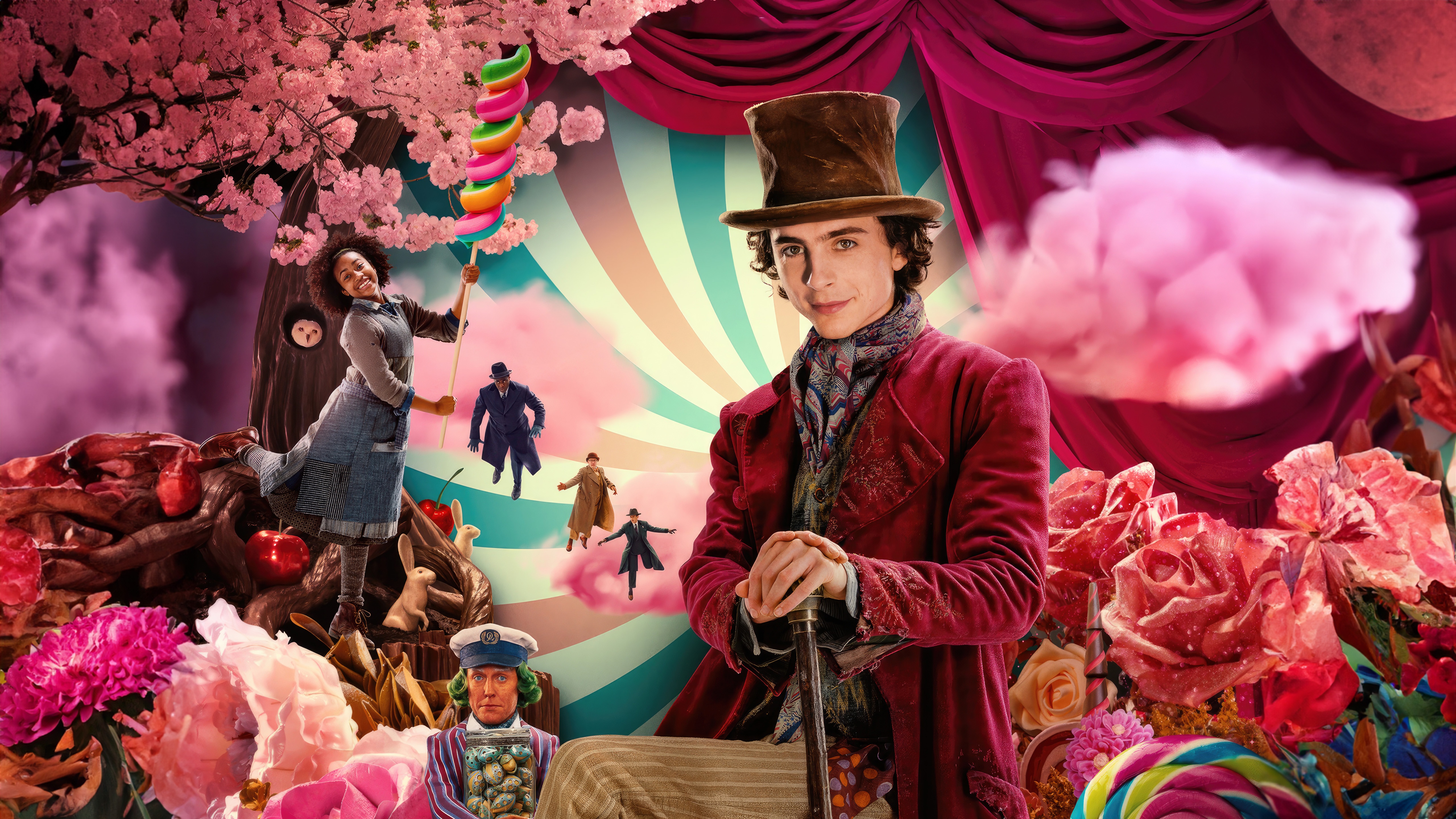 Wonka Movie Poster with Timothée Chalamet HD Wallpaper