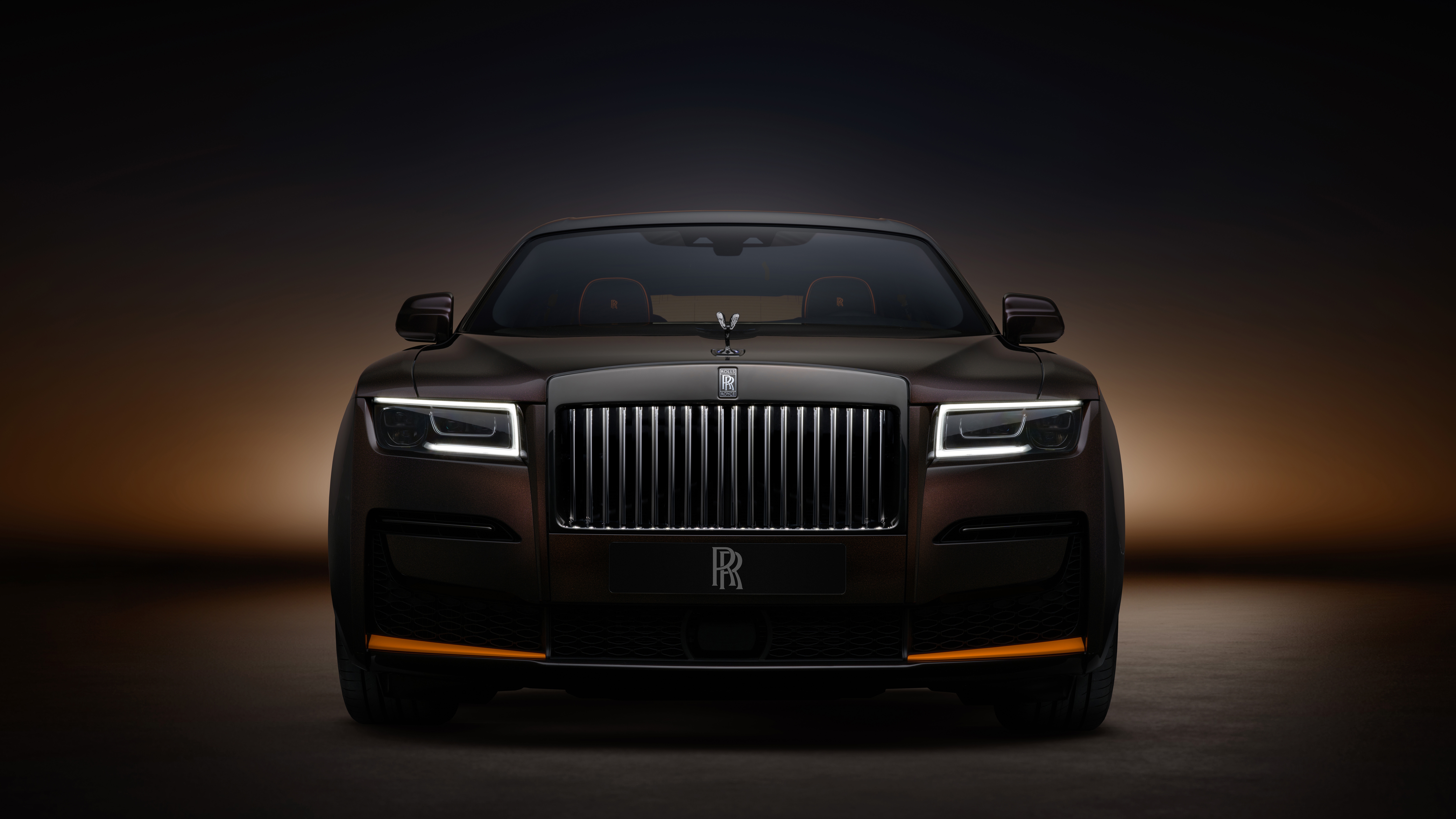 Rolls Royce Black Badge Ghost 2023 Front View HD Wallpaper