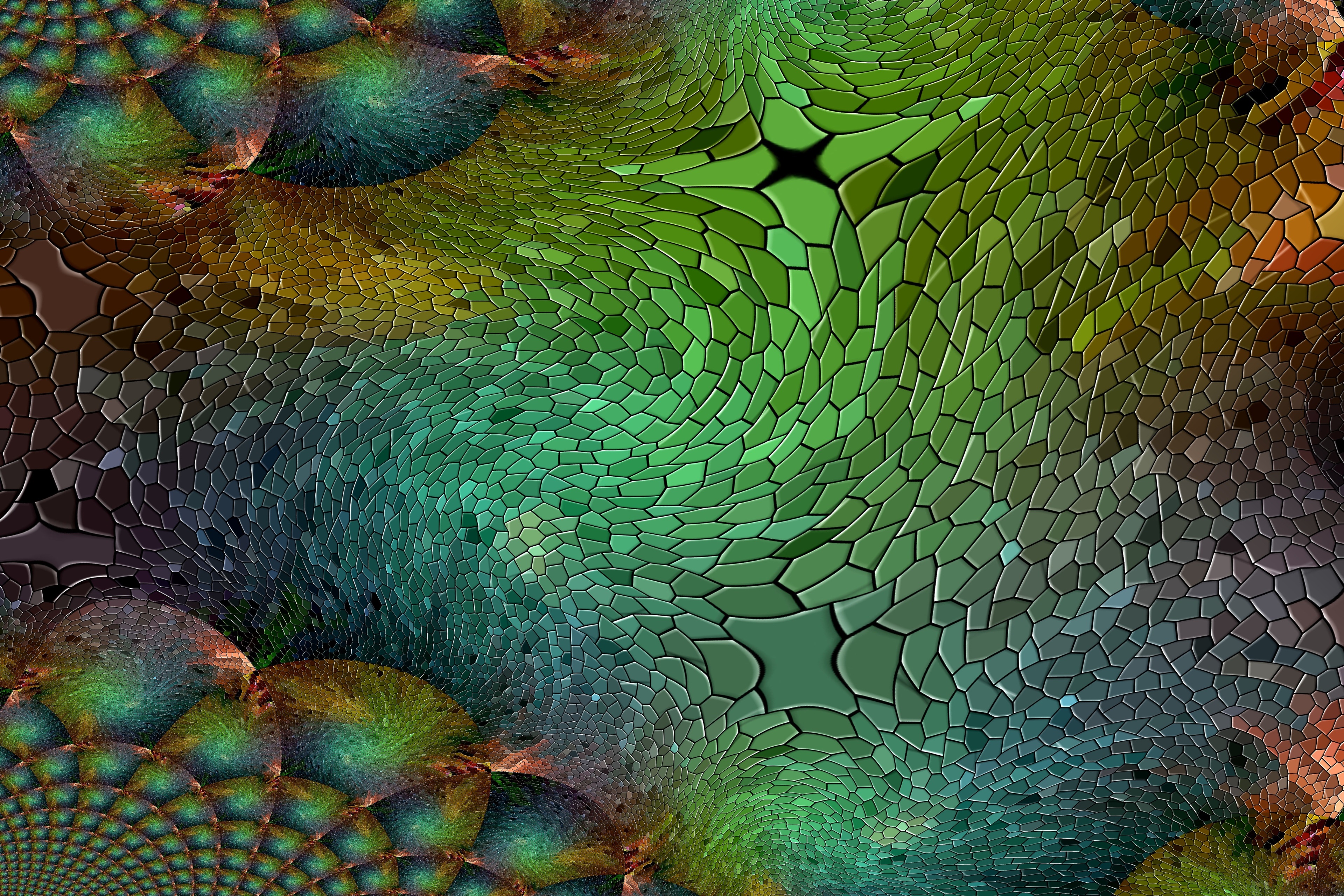 Colorful Intricate 4K Fractal Design HD Wallpaper
