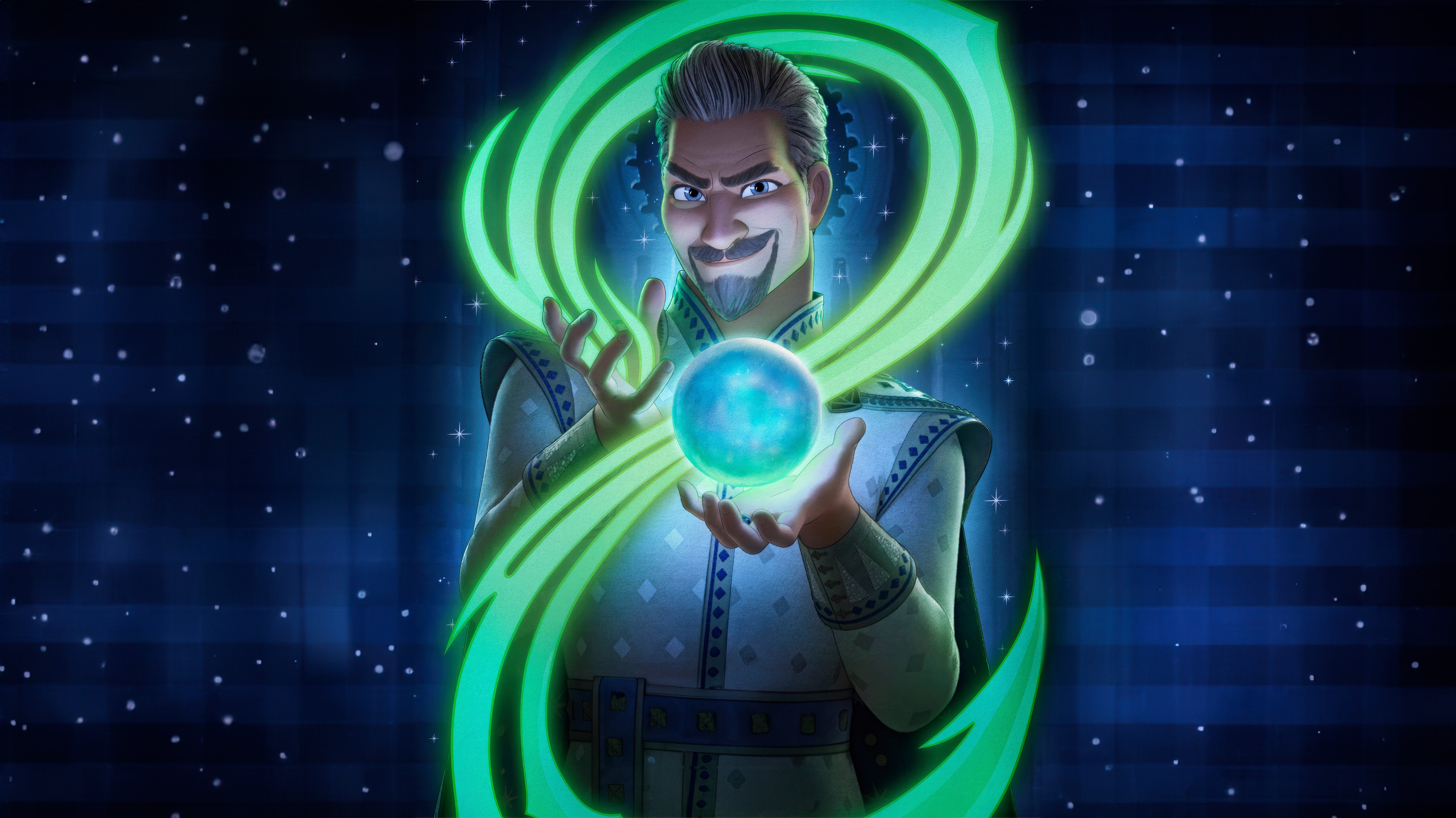 King Magnifico from Wish holding a crystal ball HD Wallpaper