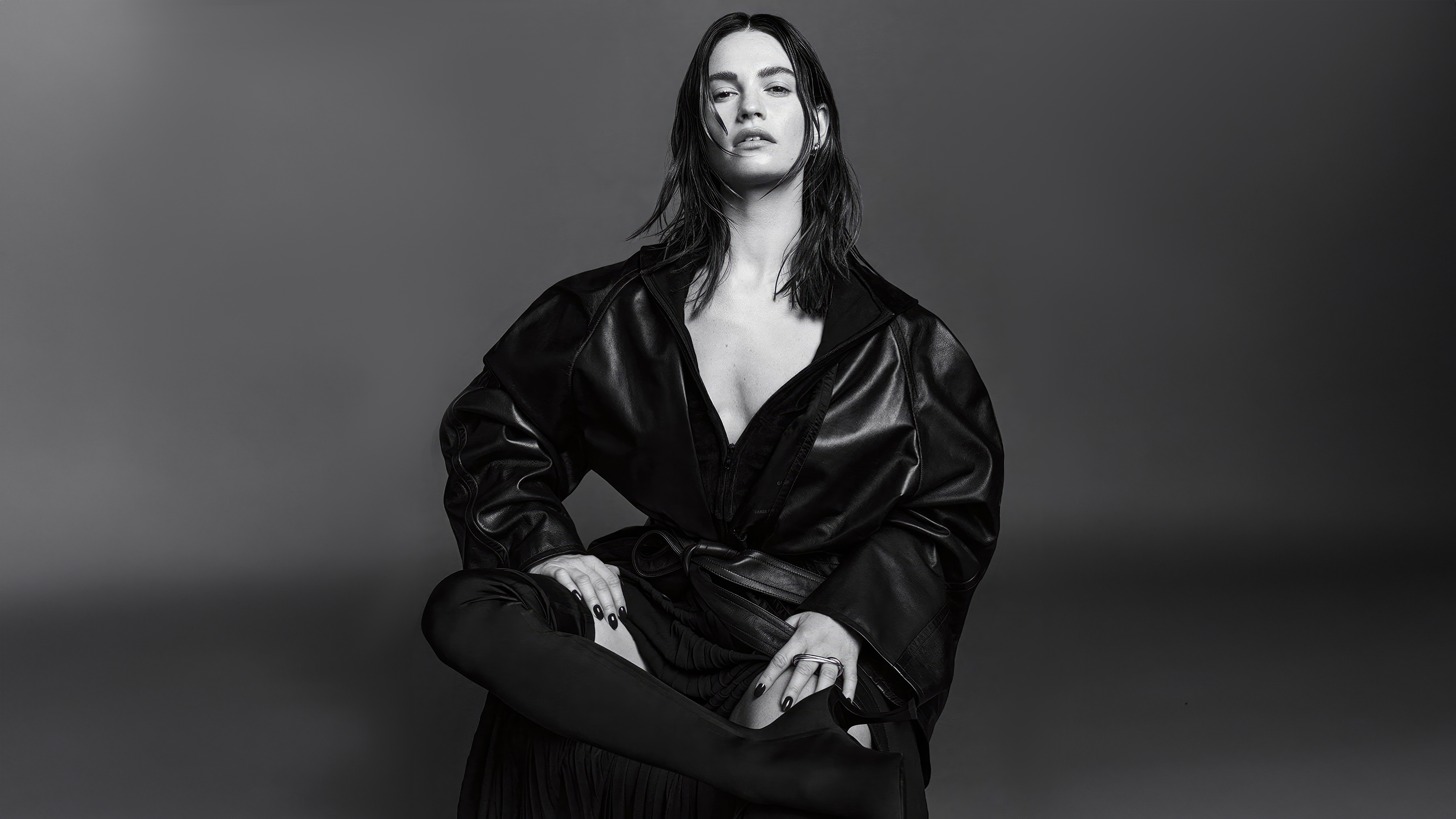 Lily James for S Magazine Winter 2024 HD Wallpaper
