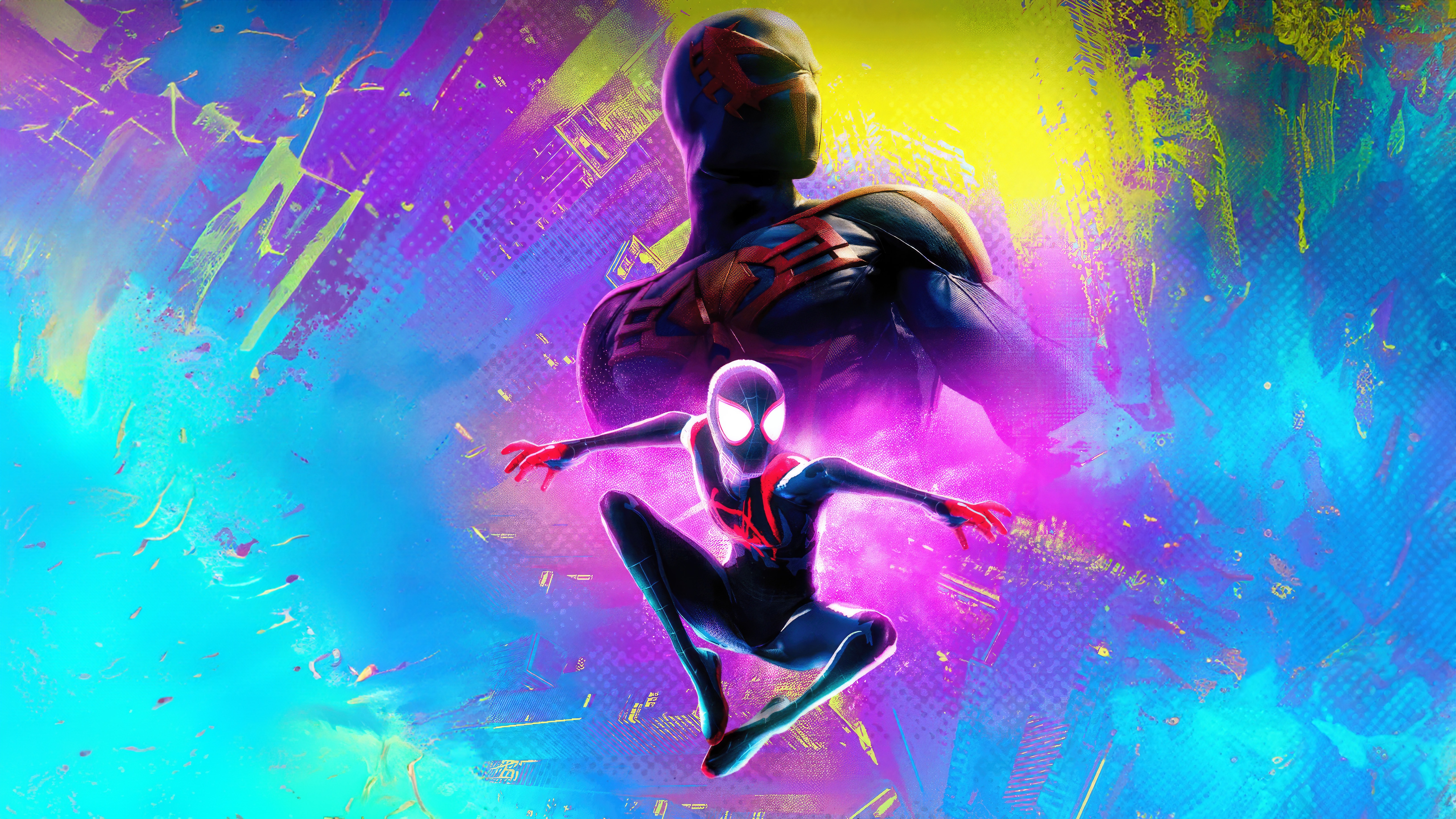 Miles Morales and Spider-Man 2099 HD Wallpaper