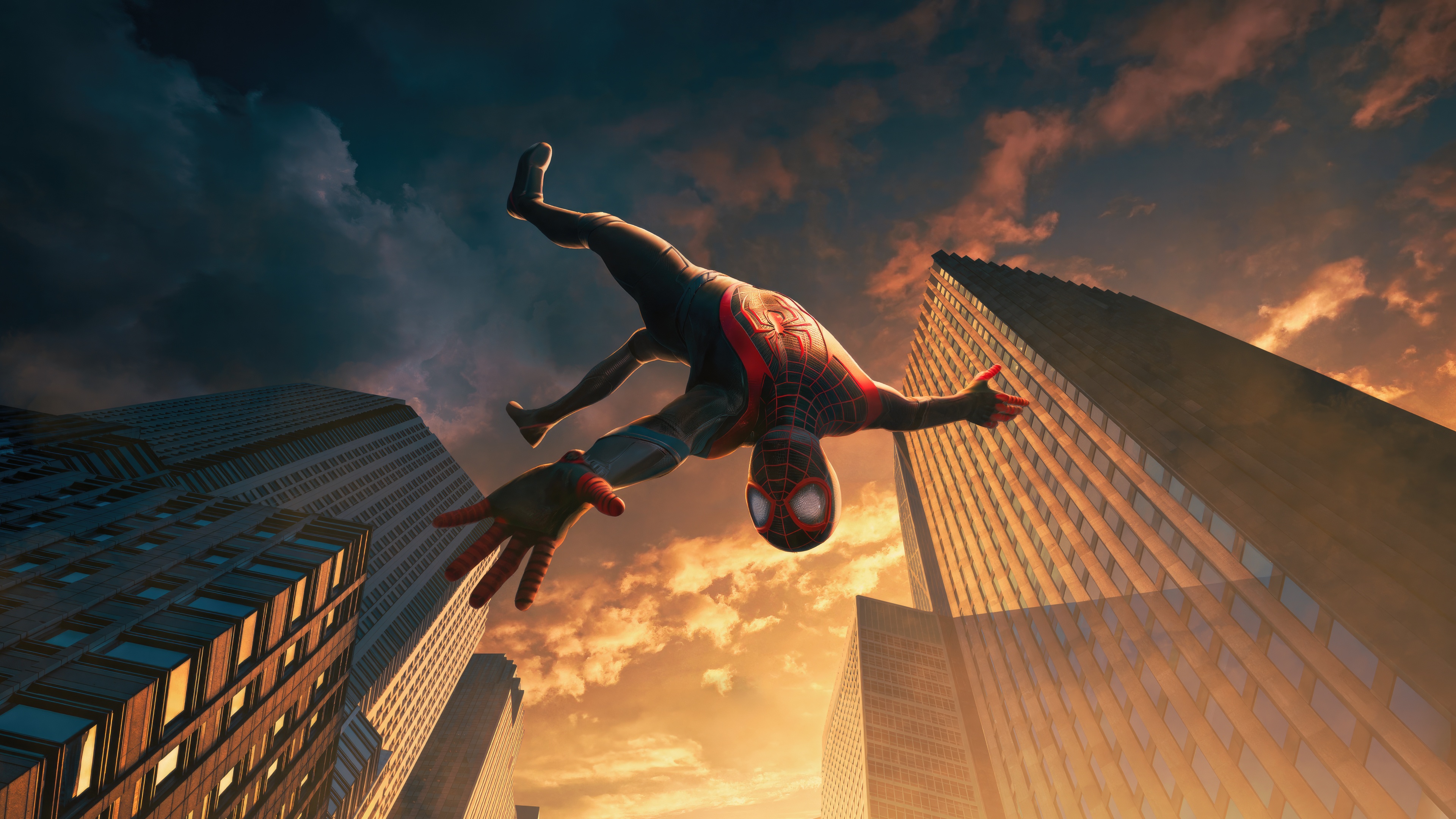Marvel's Spider-Man 2 Miles Morales in City HD Wallpaper
