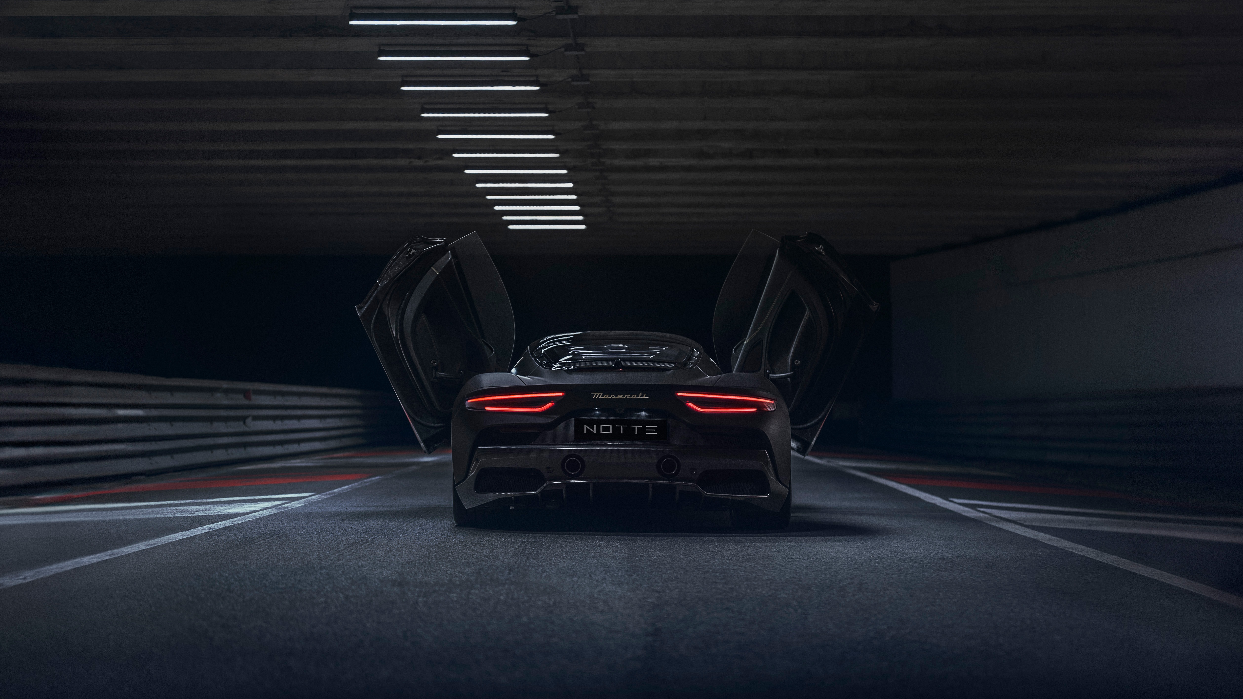 Maserati MC20 Notte Coupe Rear View HD Wallpaper