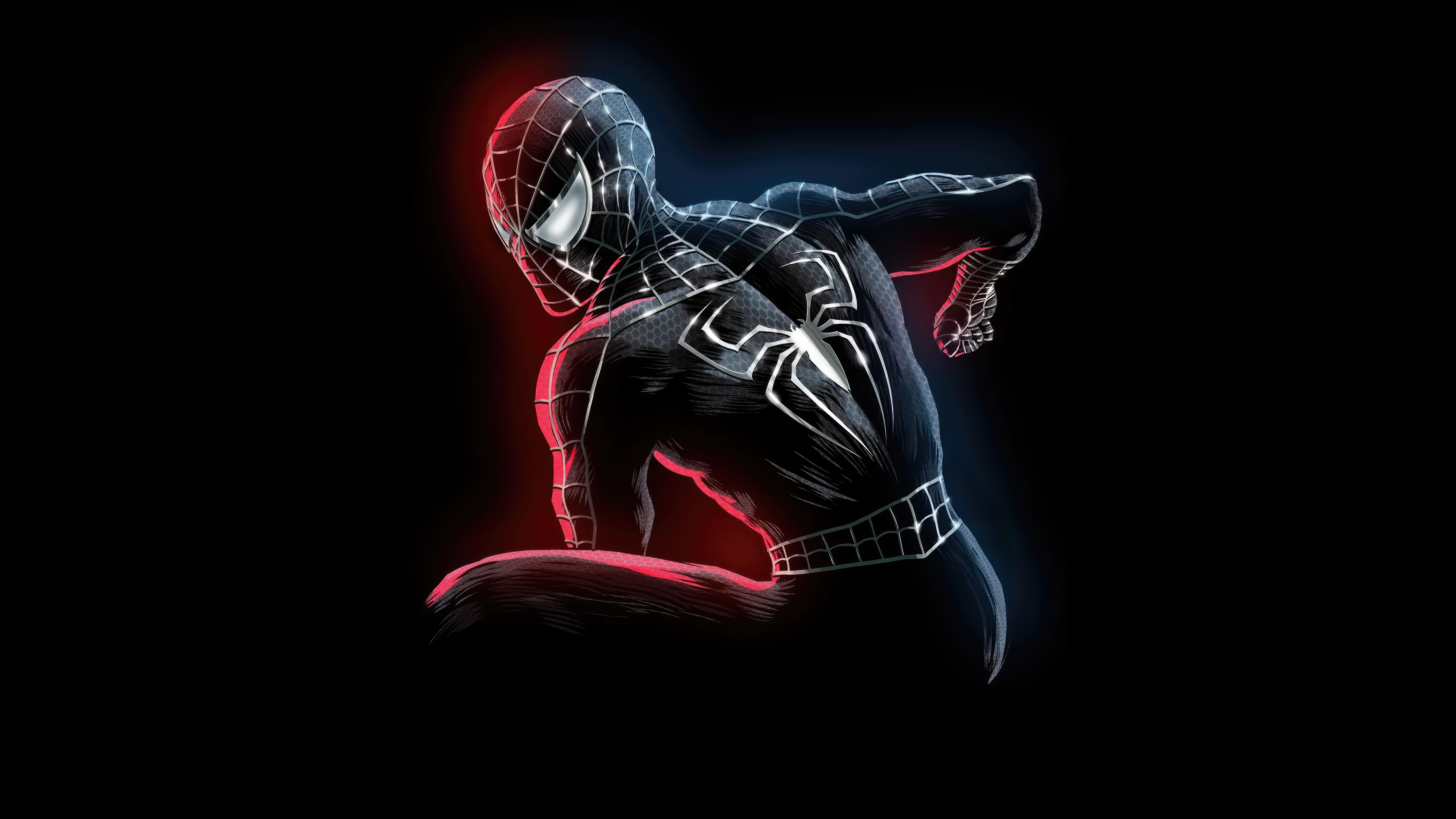 Black Spider-Man Artwork HD Wallpaper