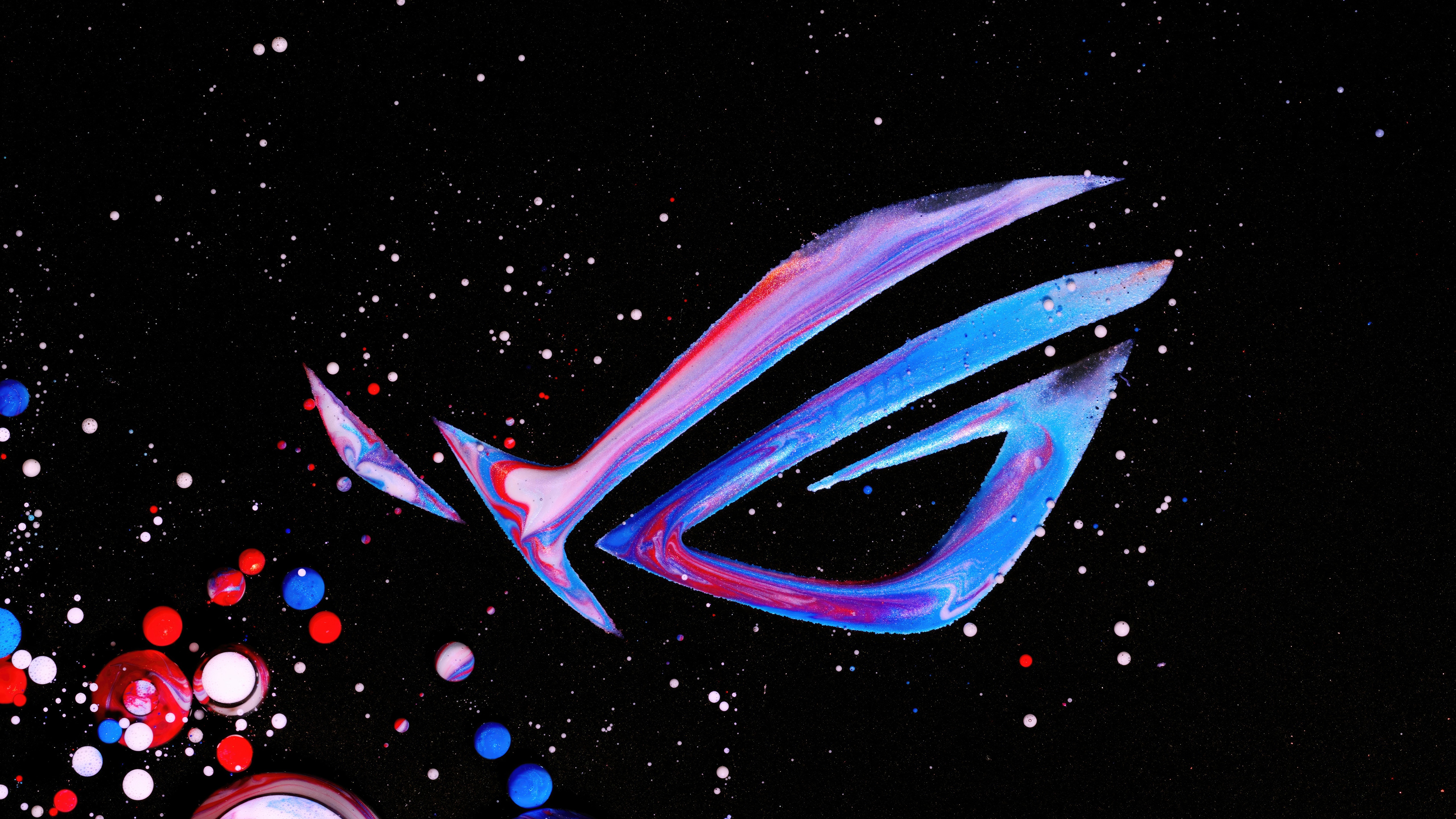The ROG Milky Way Logo with Splattered Paint HD Wallpaper