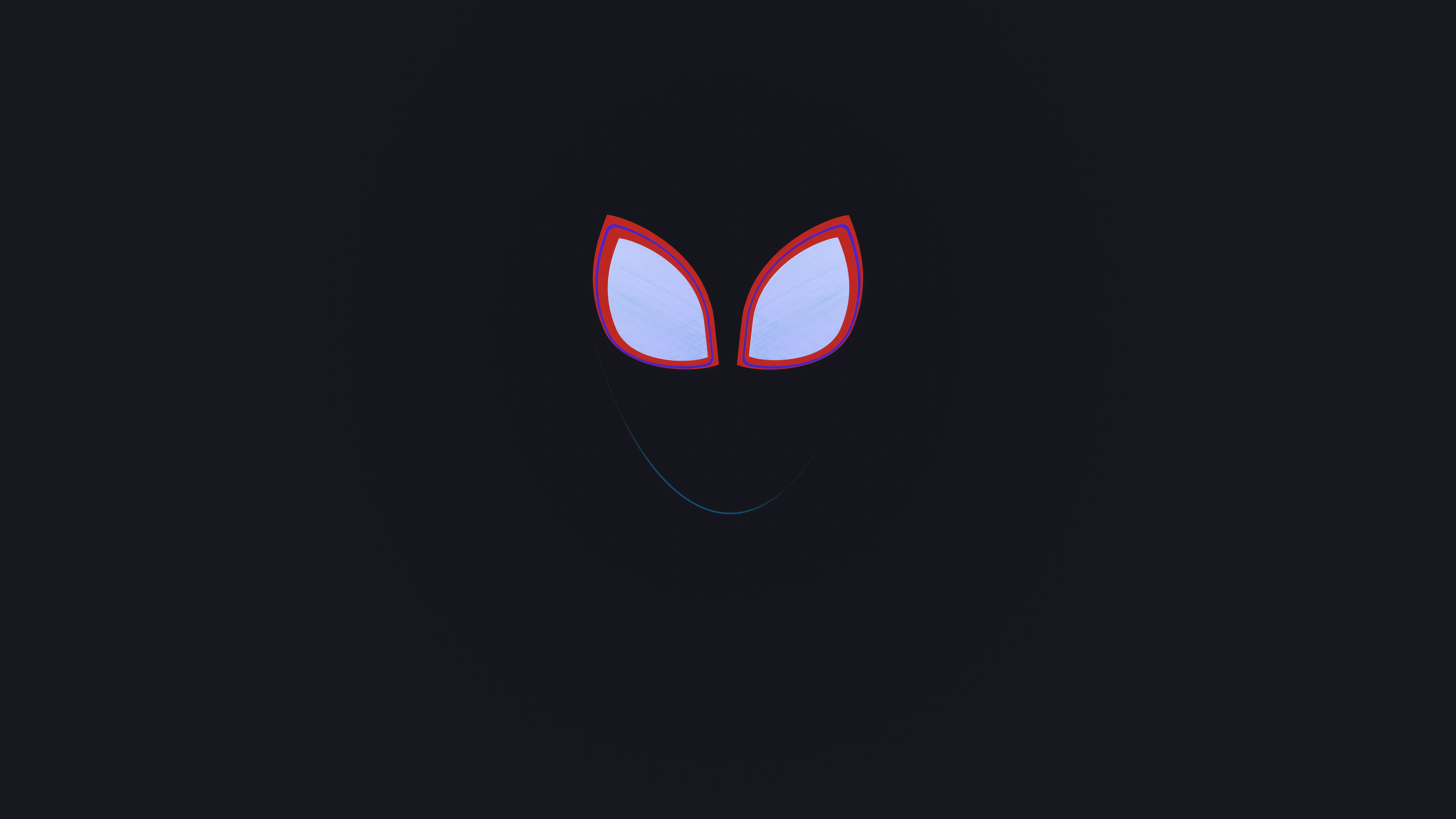 Miles Morales Minimal Spider-Man Eyes HD Wallpaper