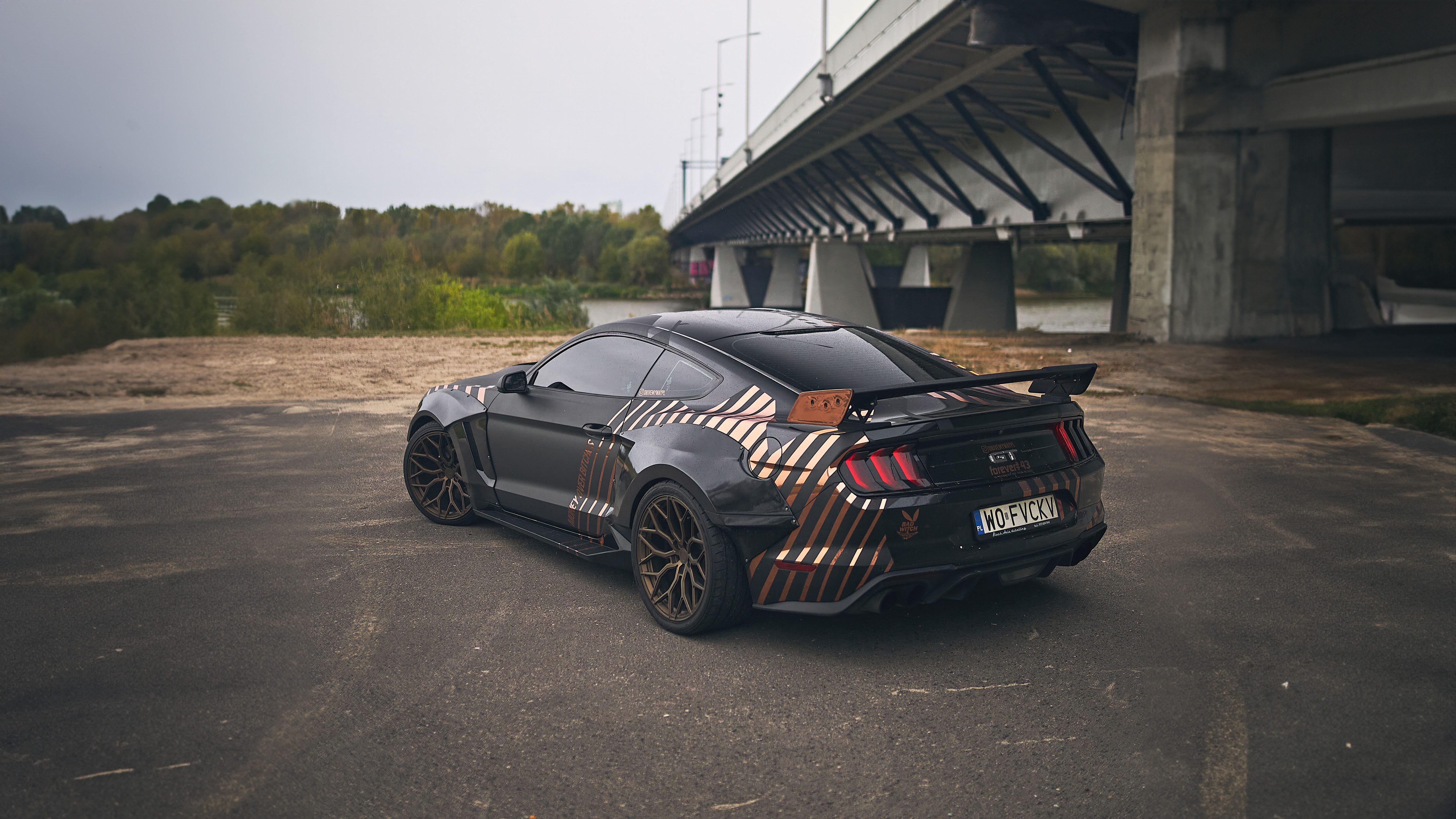 Ford Mustang Wide Body with Custom Graphics HD Wallpaper