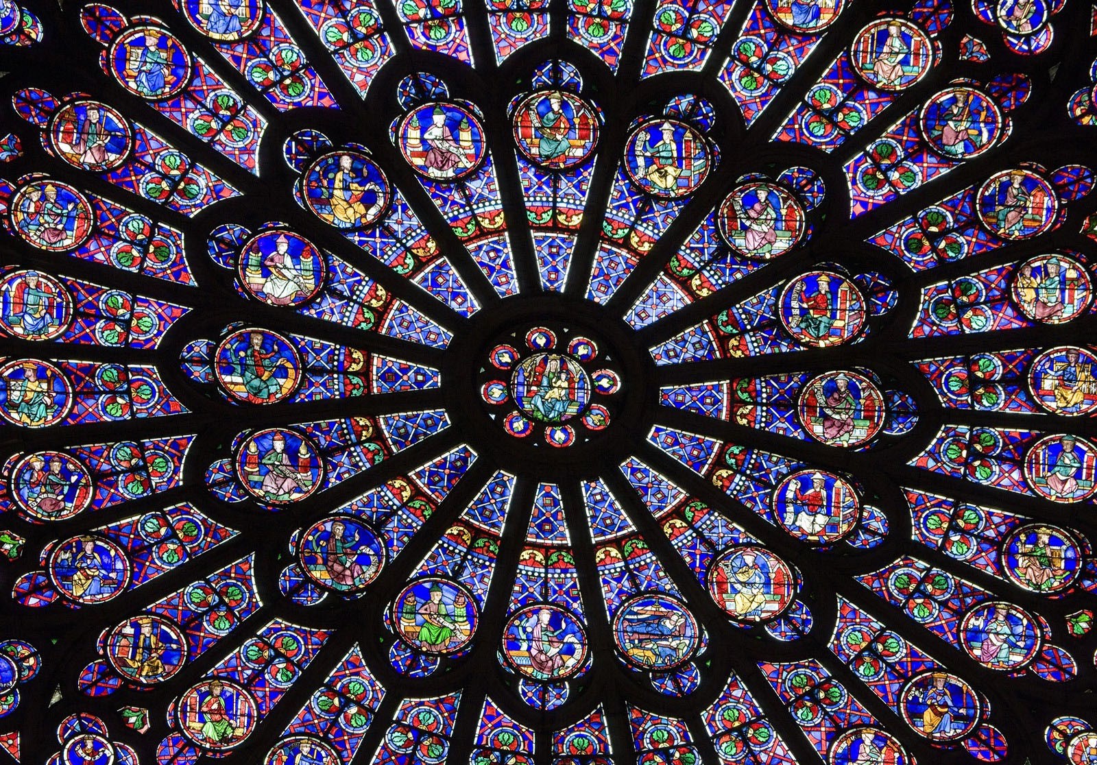 Notre Dame Cathedral Rose Window, Paris HD Wallpaper