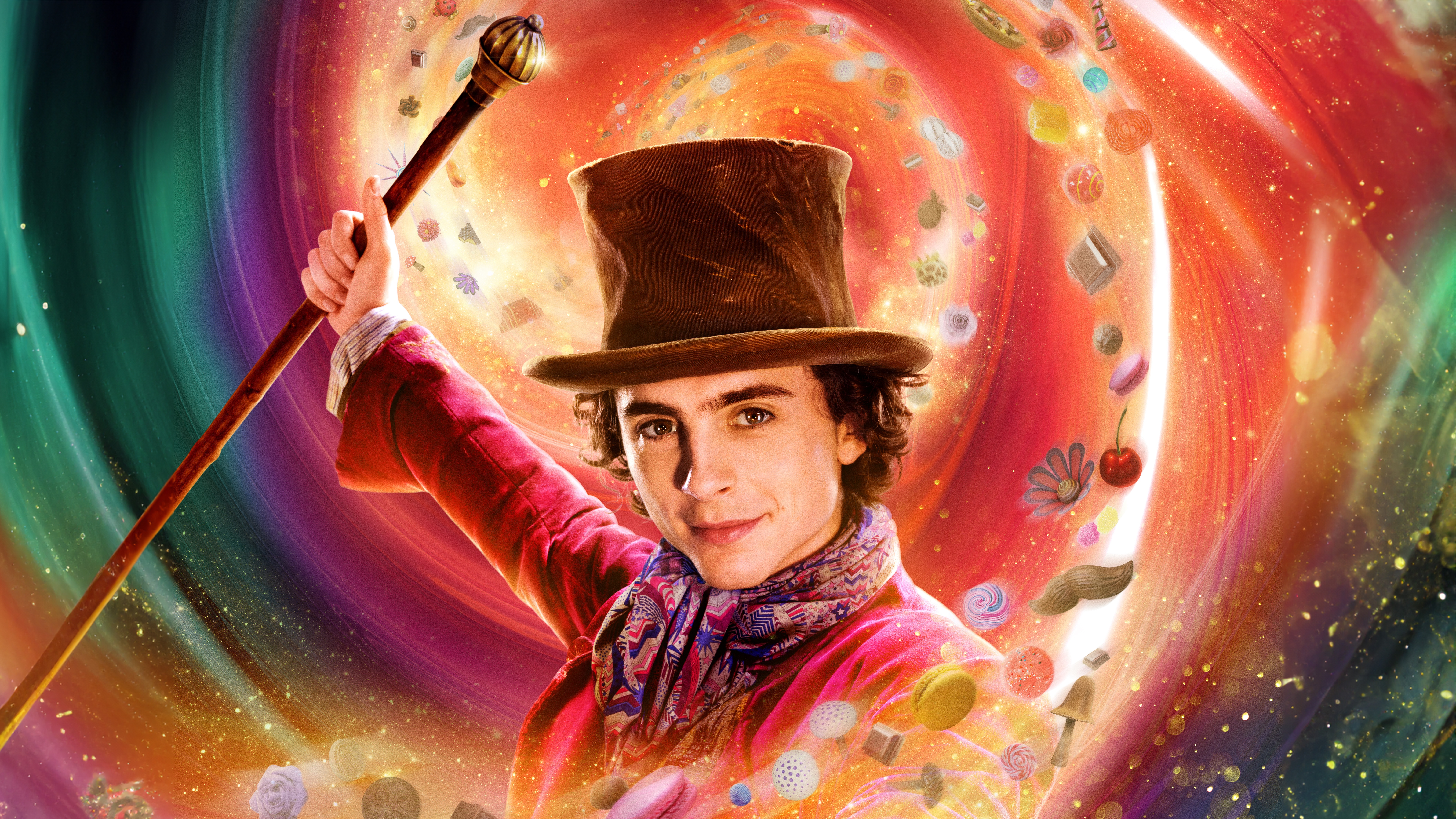 Wonka Movie Poster with Timothée Chalamet HD Wallpaper
