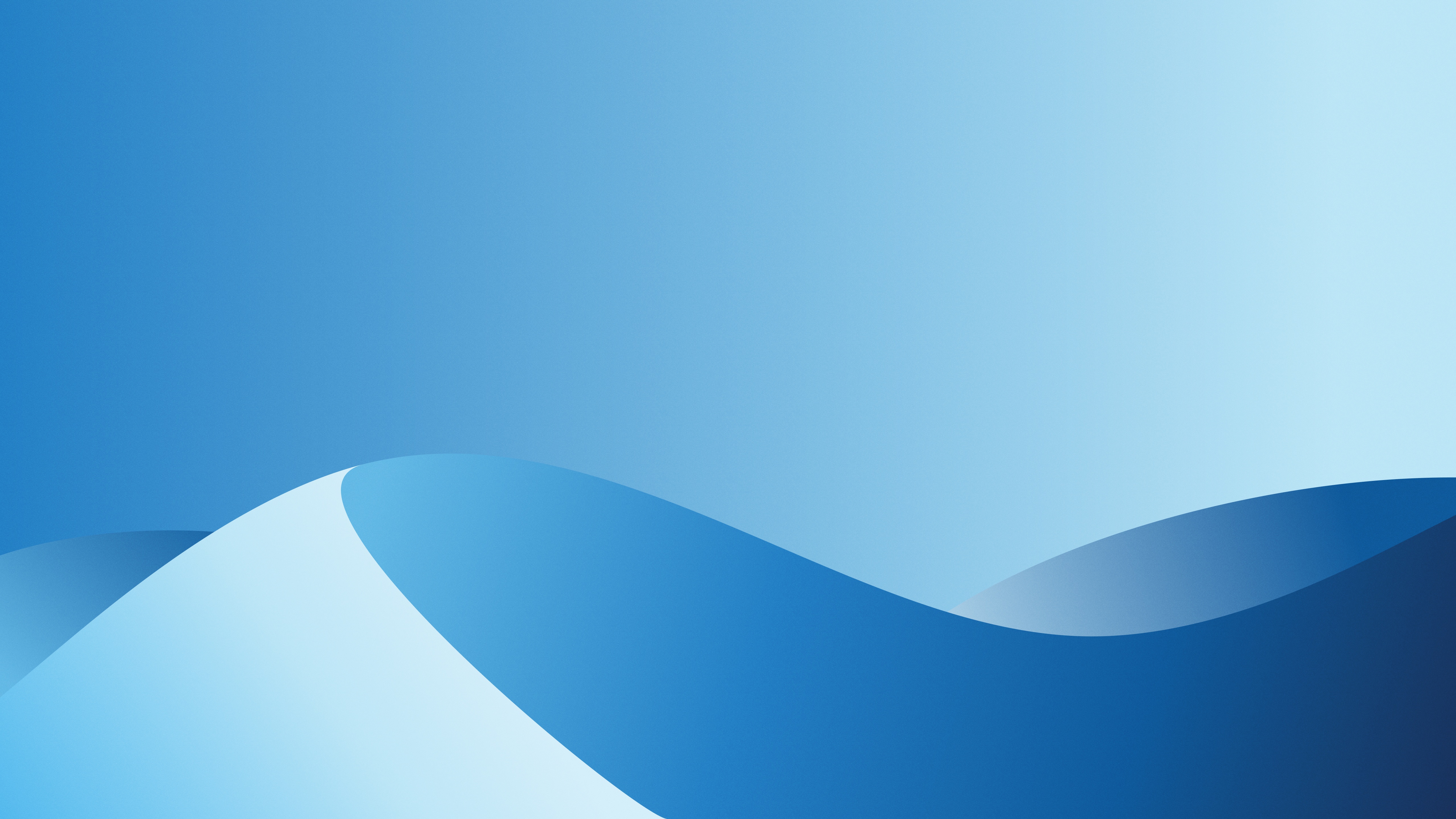 Blue gradient desert dunes with soft lighting HD Wallpaper