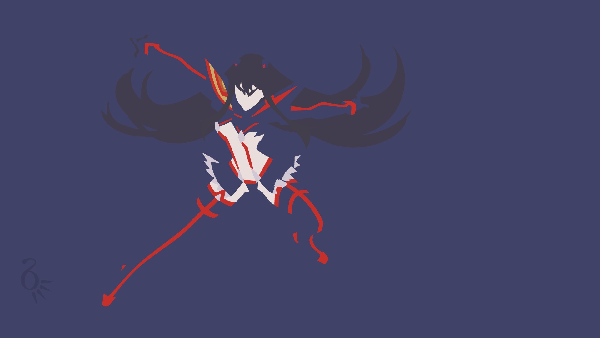 Satsuki Kiryuin from Kill la Kill minimalist vector HD Wallpaper