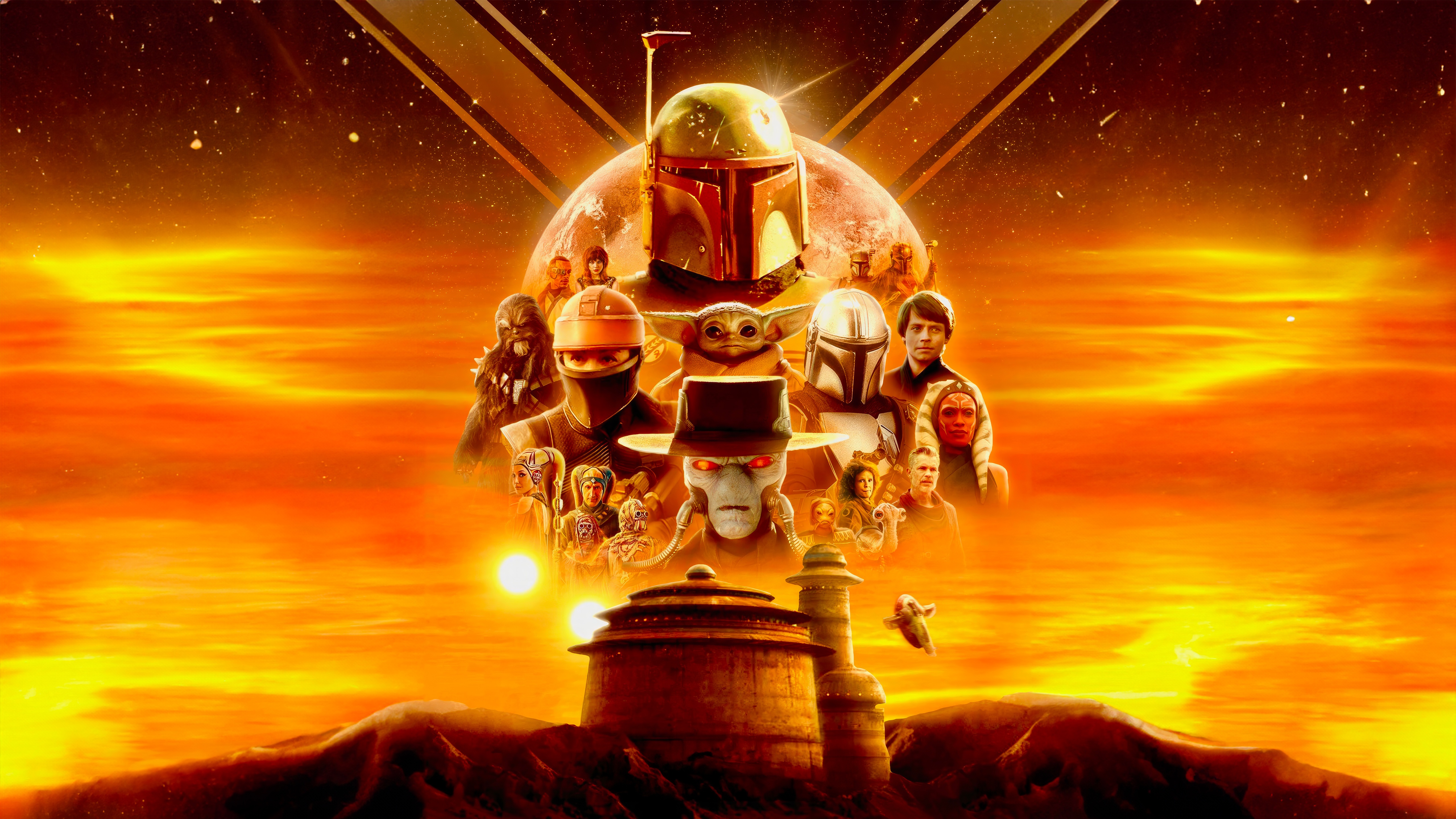 The Book of Boba Fett Characters Poster HD Wallpaper