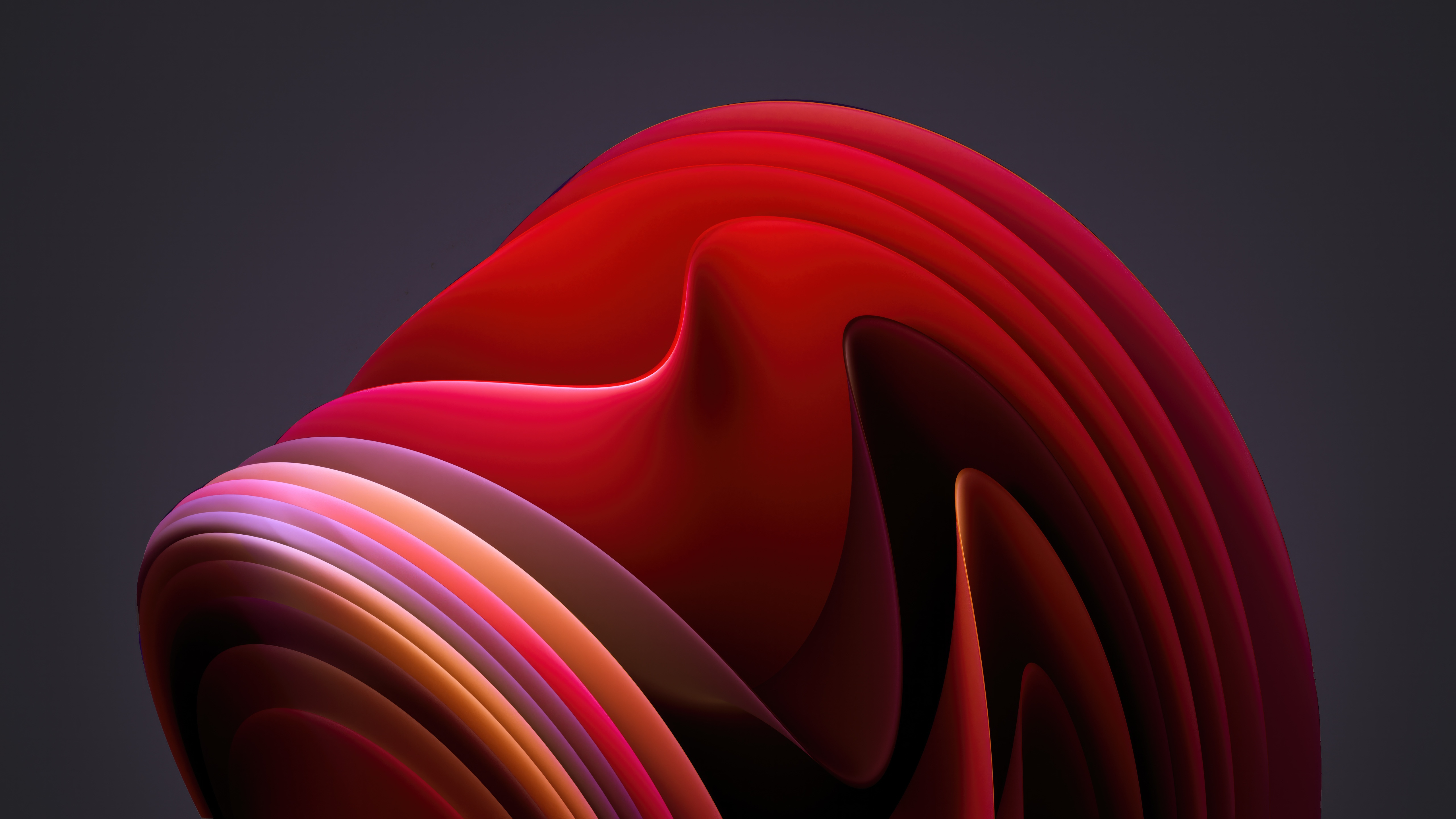 Windows 11 Flow Dark Abstract Art HD Wallpaper