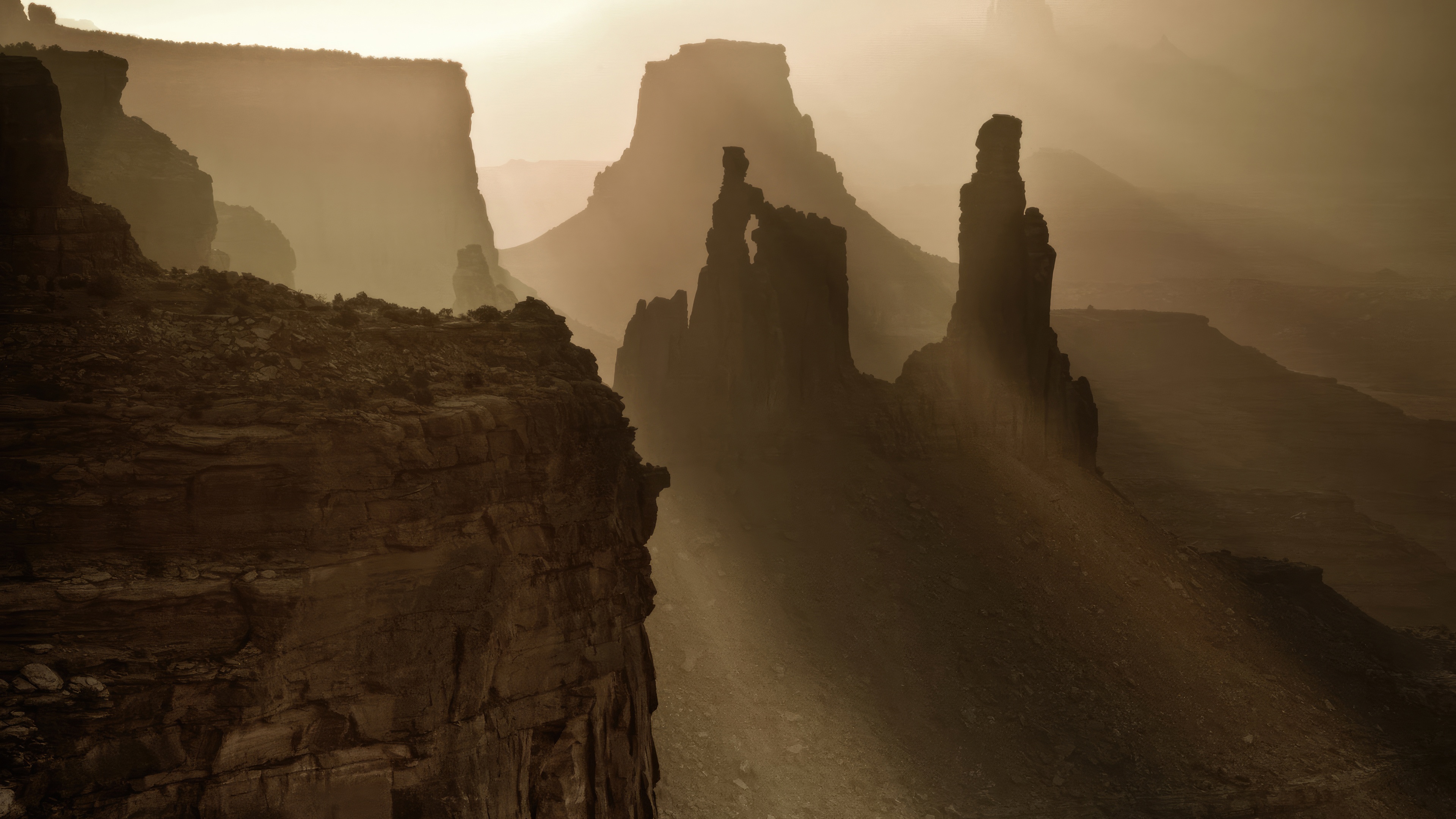 Sun Beams On The Mesa Redeux HD Wallpaper