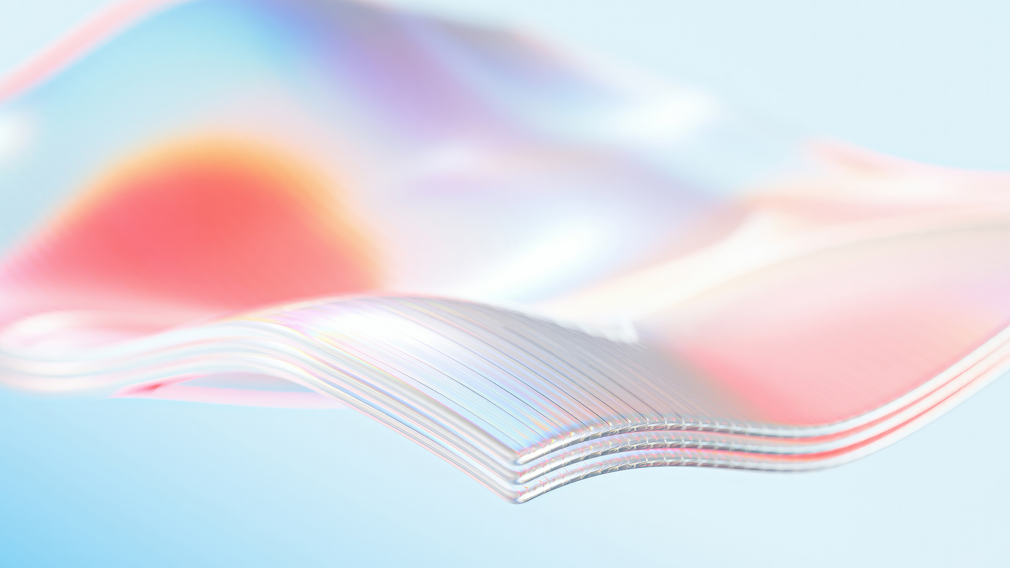 Microsoft Defender abstract holographic waves HD Wallpaper