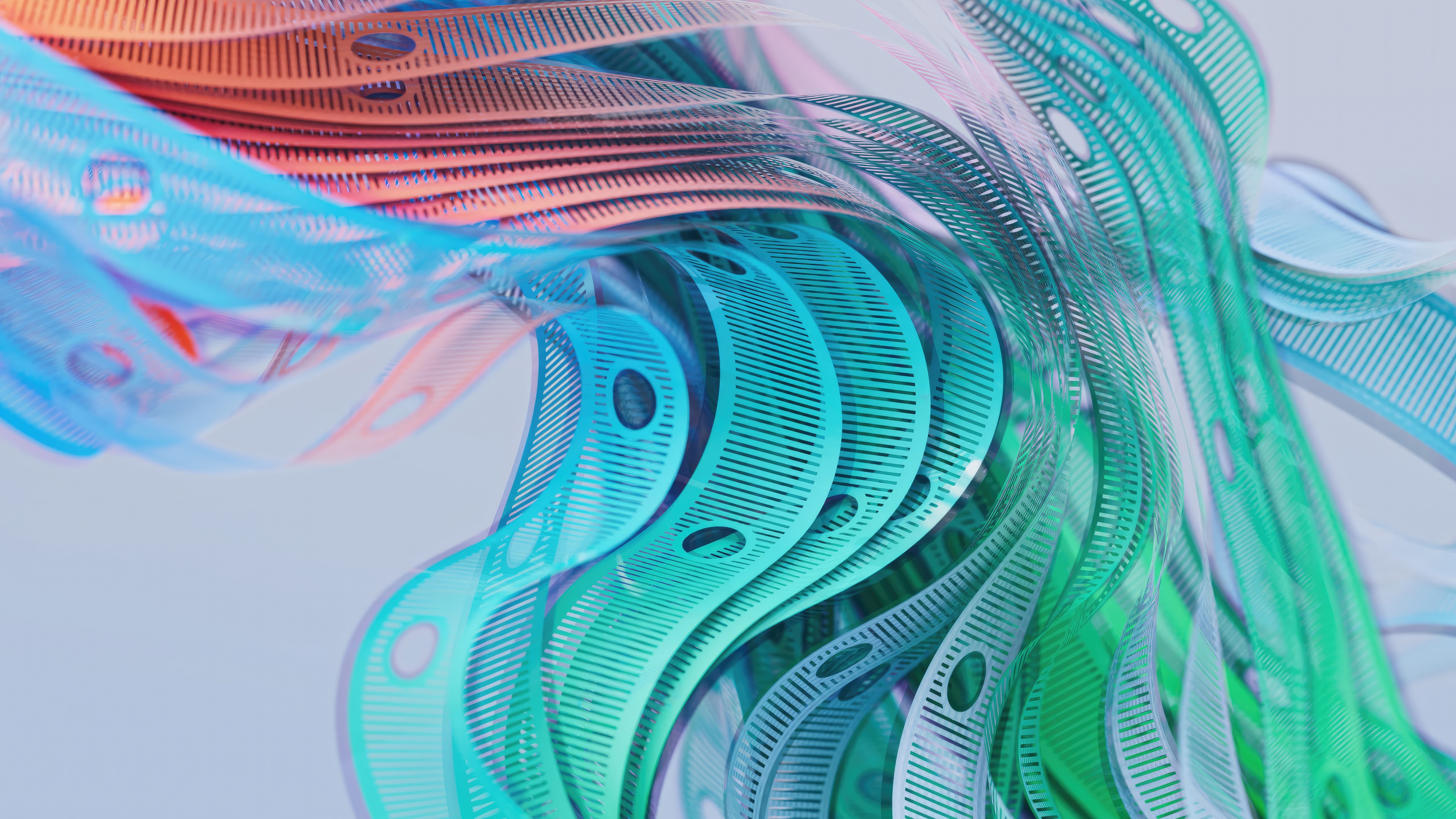 Abstract Exploration of Woven Ribbons HD Wallpaper