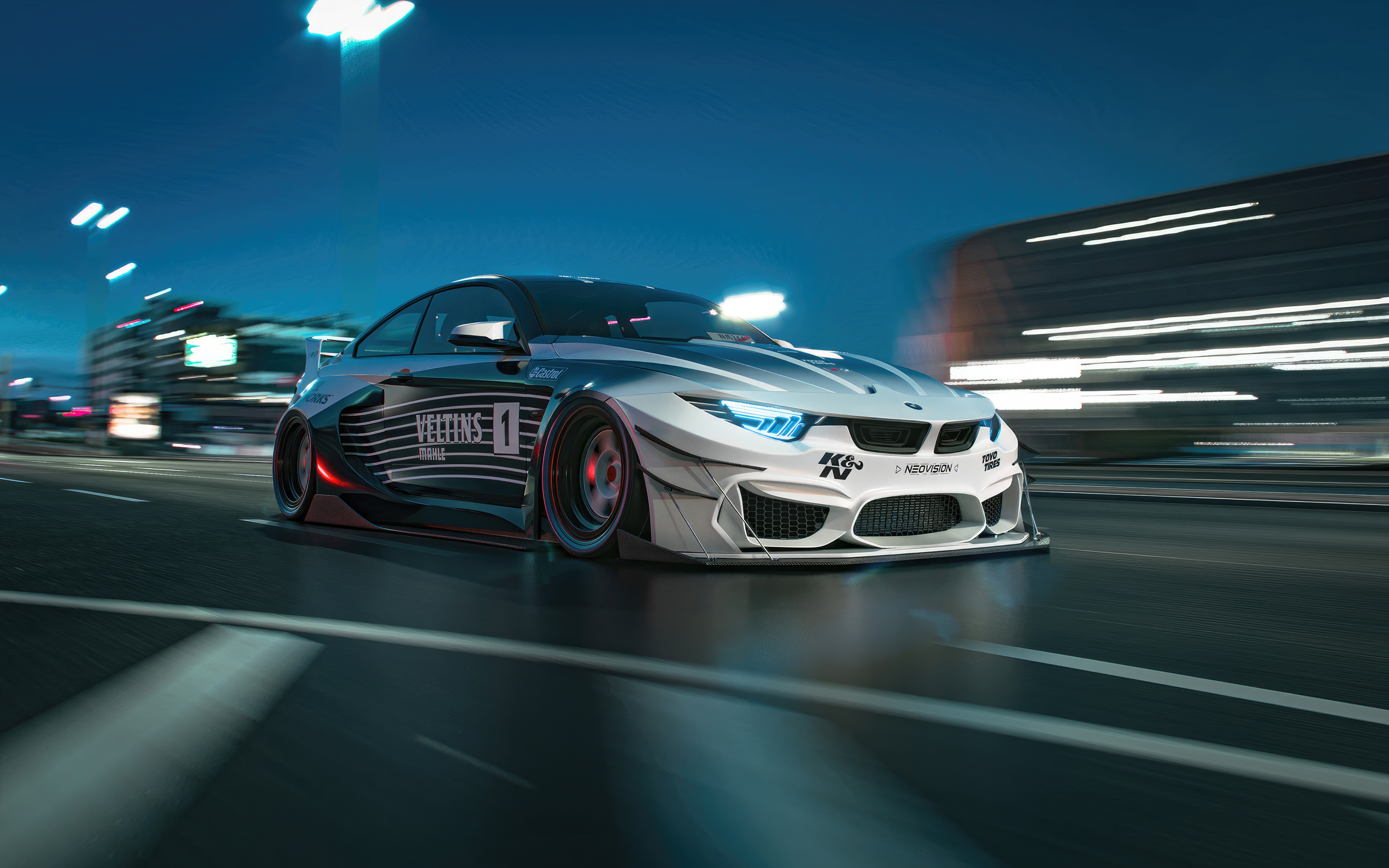 BMW M4 DTM Champion Edition on a city street HD Wallpaper