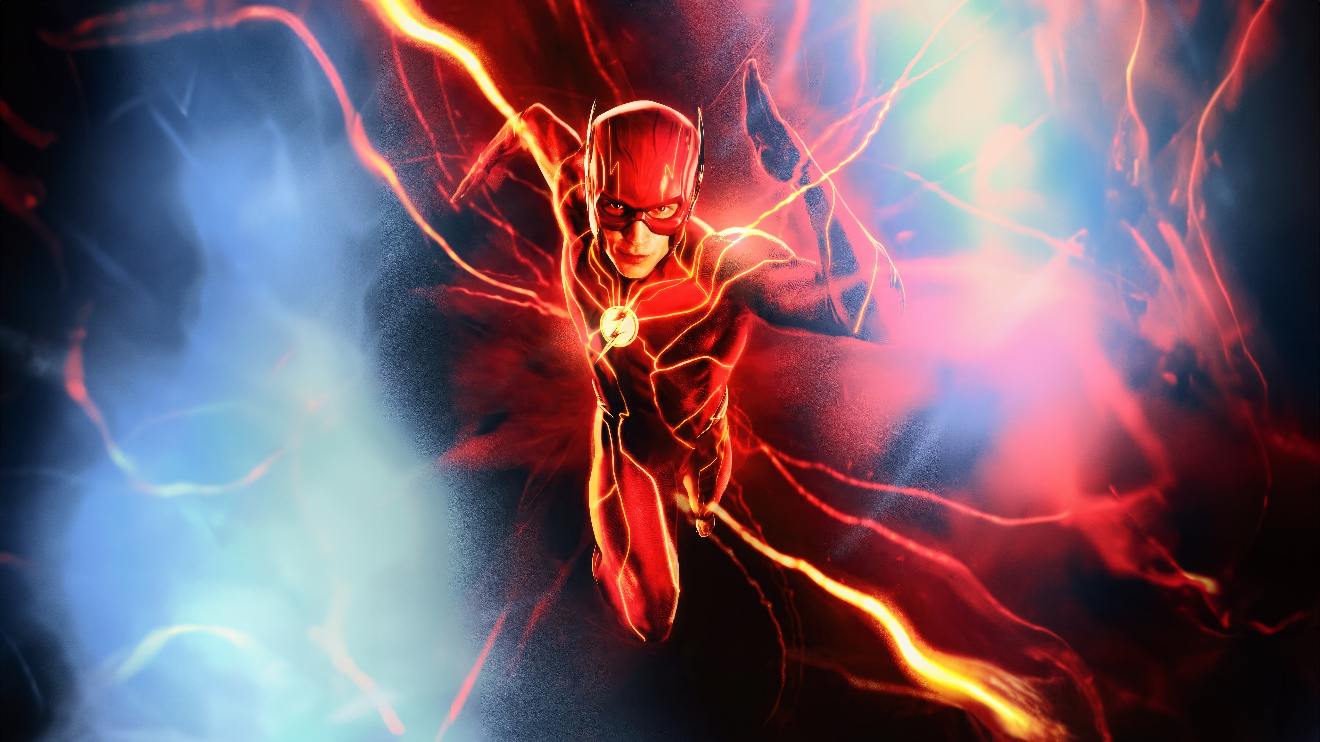 The Flash Running with Lightning HD Wallpaper