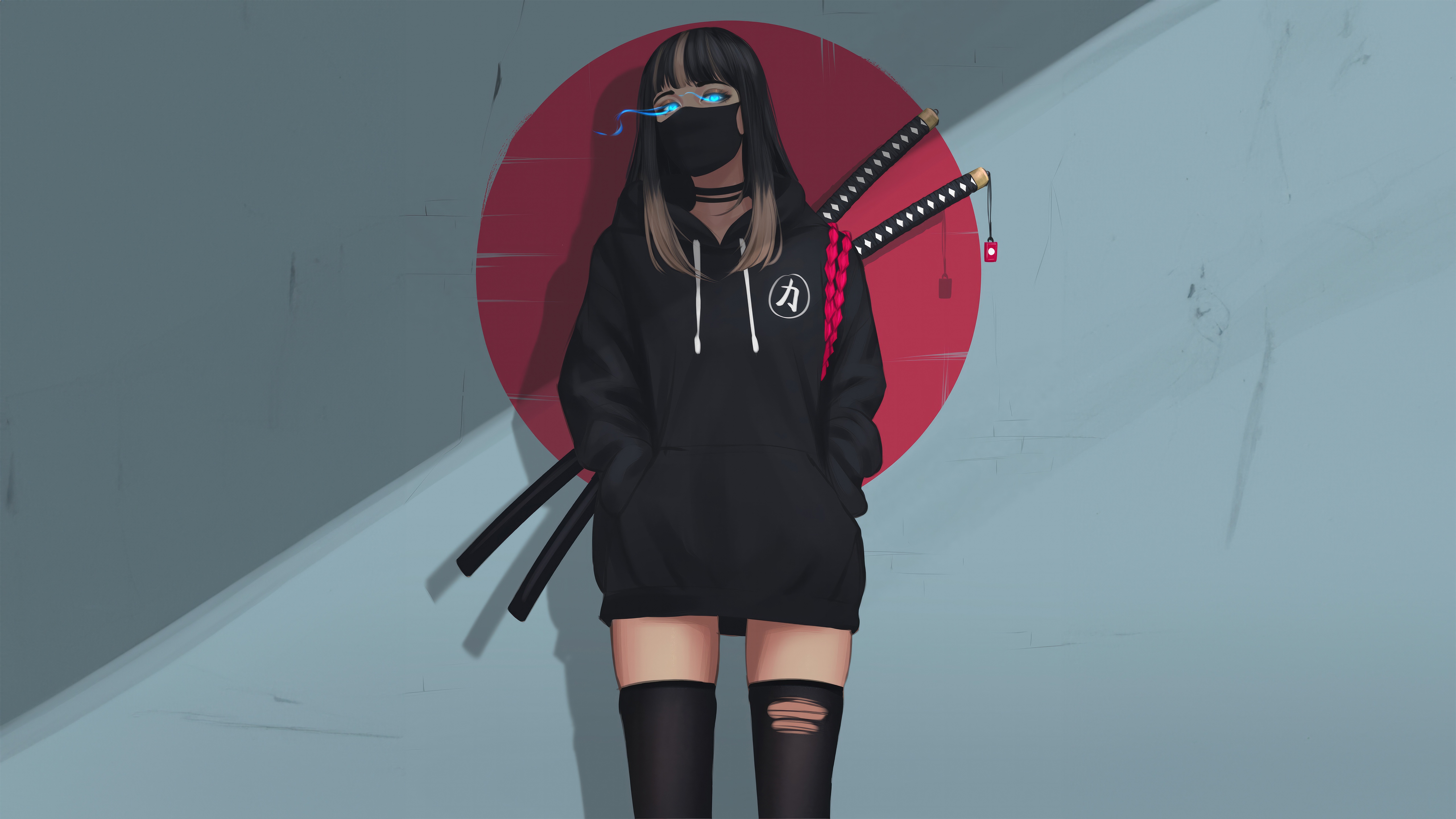 Samurai Siren with Swords HD Wallpaper
