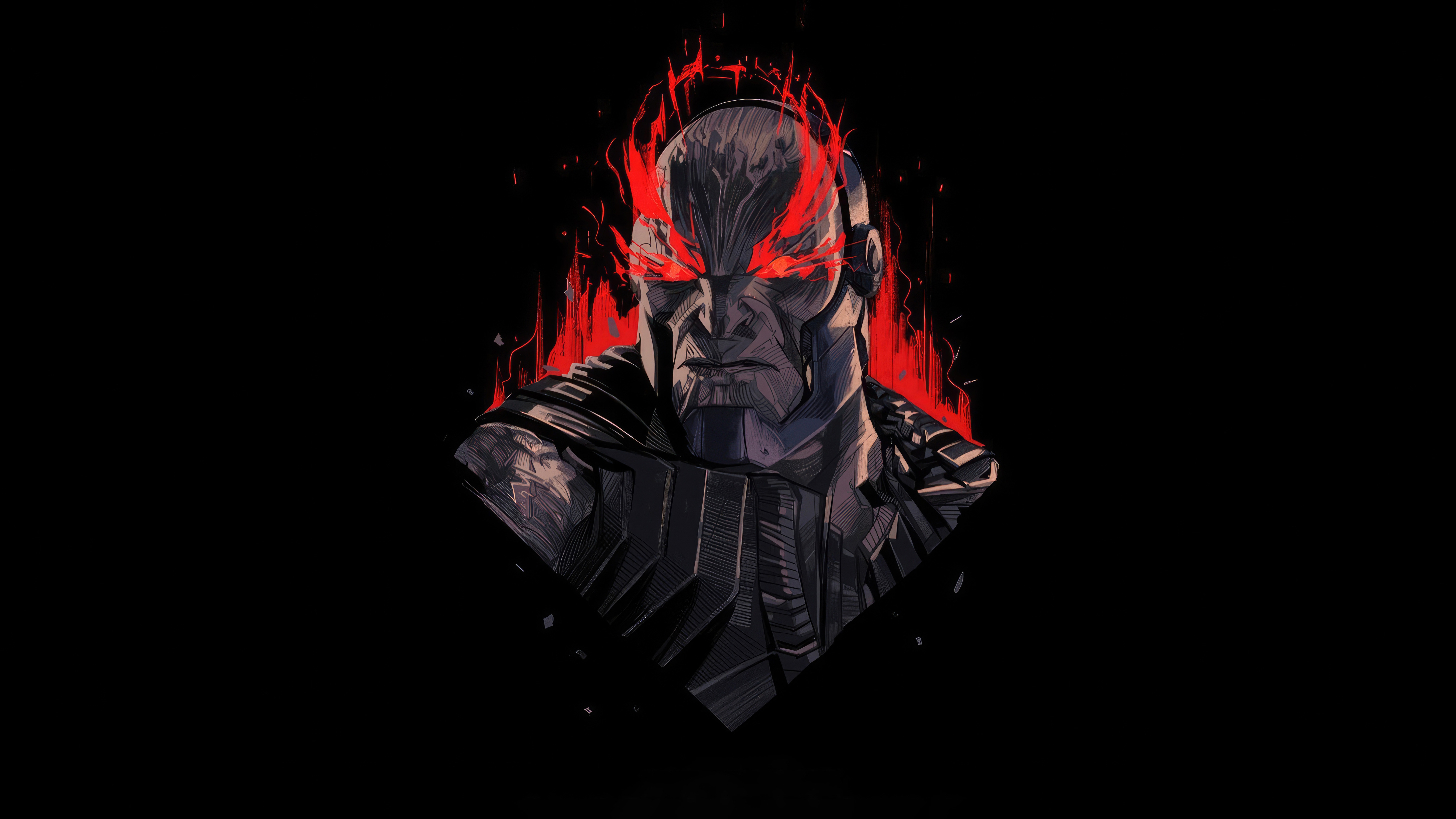 Darkseid with glowing red eyes HD Wallpaper