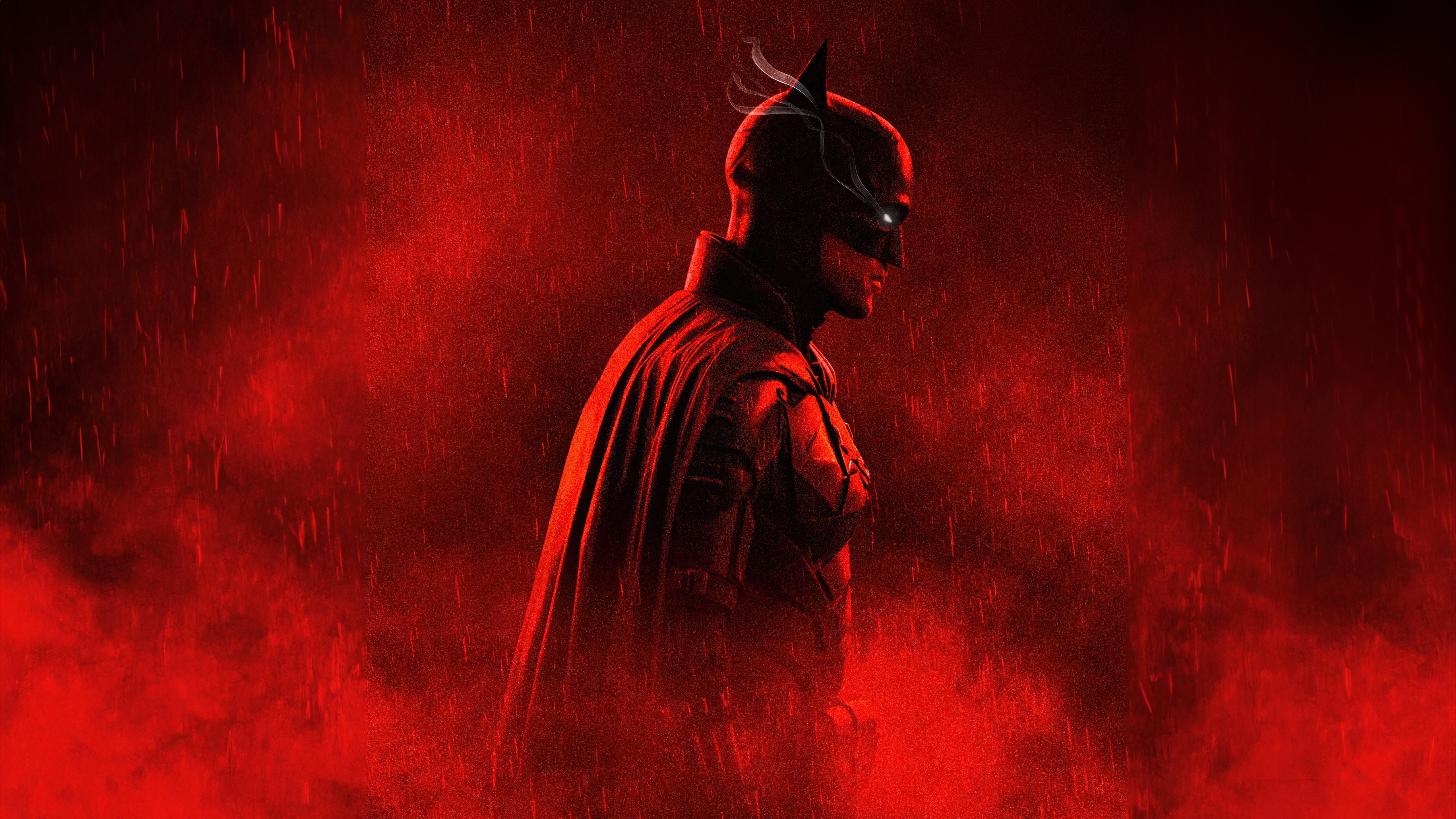 The Batman in Red Smoke HD Wallpaper