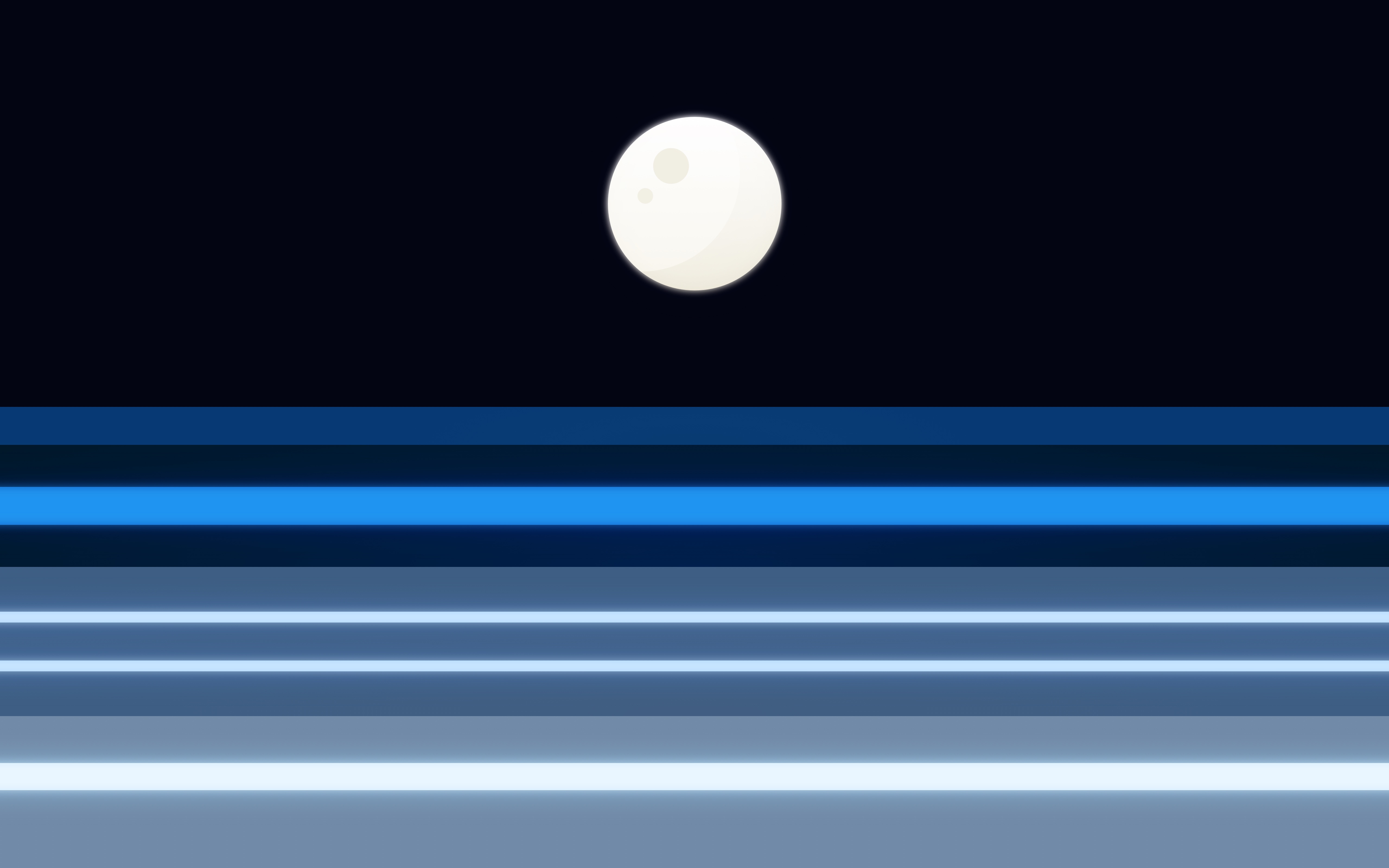 Moon over abstract blue and black stripes HD Wallpaper